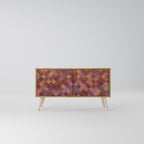 PAINTED SQUARES Mueble de TV Compacto de 2 puertas