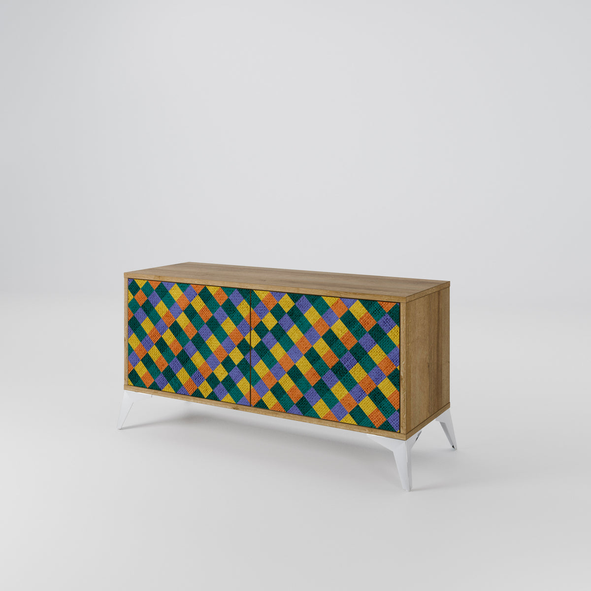 PAINTED SQUARES MIX Συμπαγές έπιπλο τηλεόρασης 2-θυρών