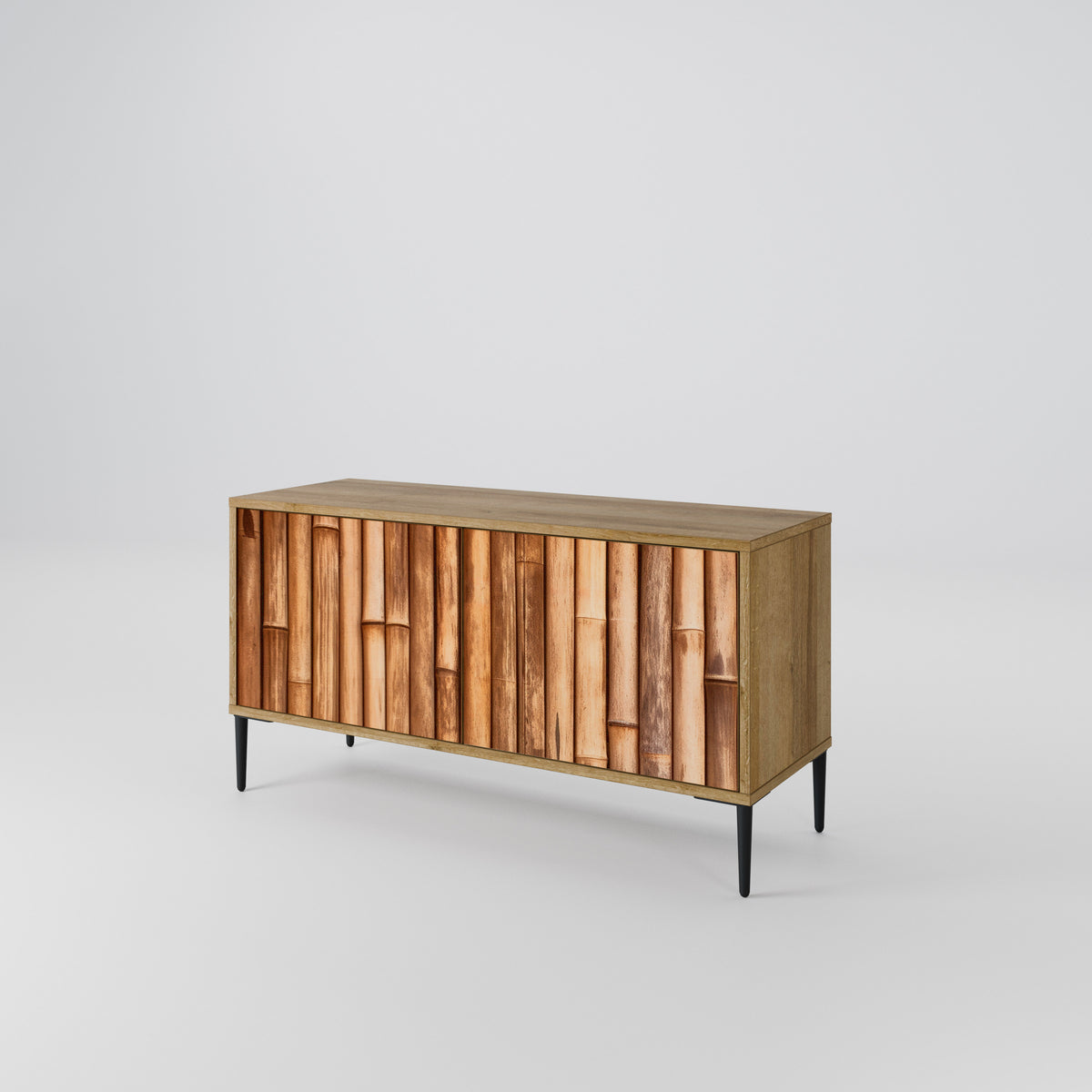 NATURAL WOOD Συμπαγές έπιπλο τηλεόρασης 2-θυρών