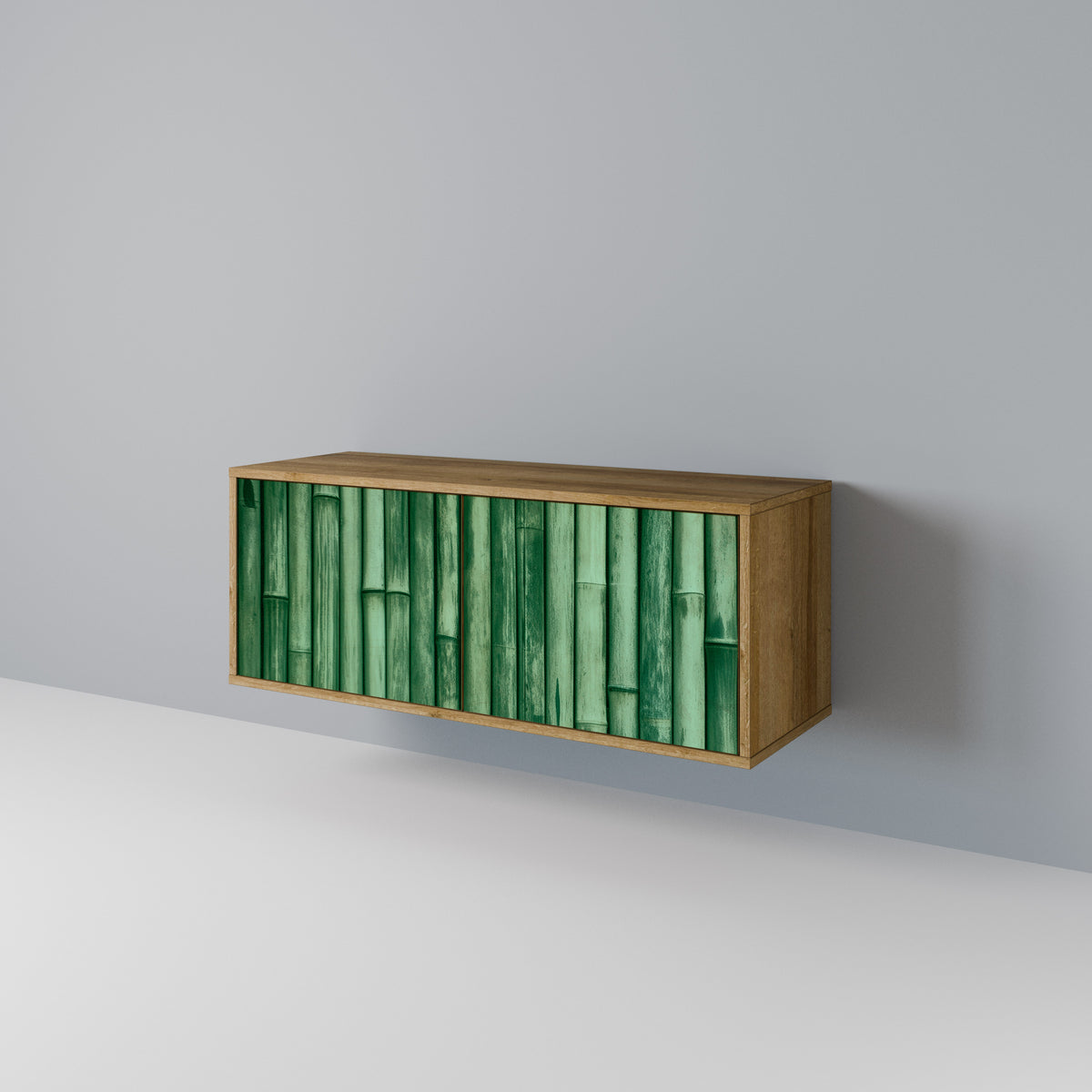 NATURAL GREEN Mueble de TV Compacto de 2 puertas