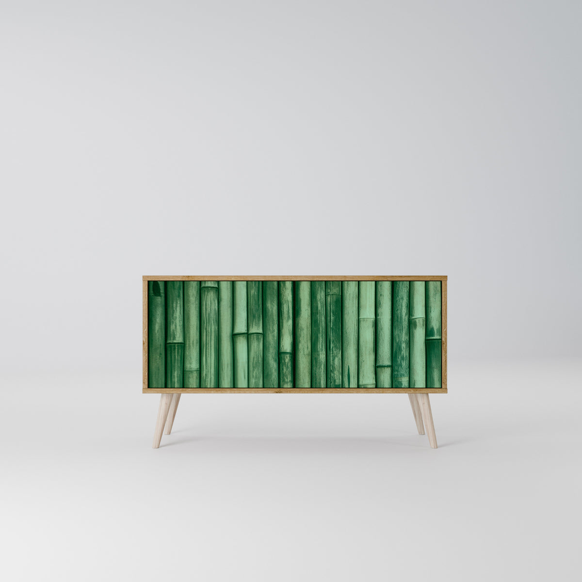 NATURAL GREEN Mueble de TV Compacto de 2 puertas