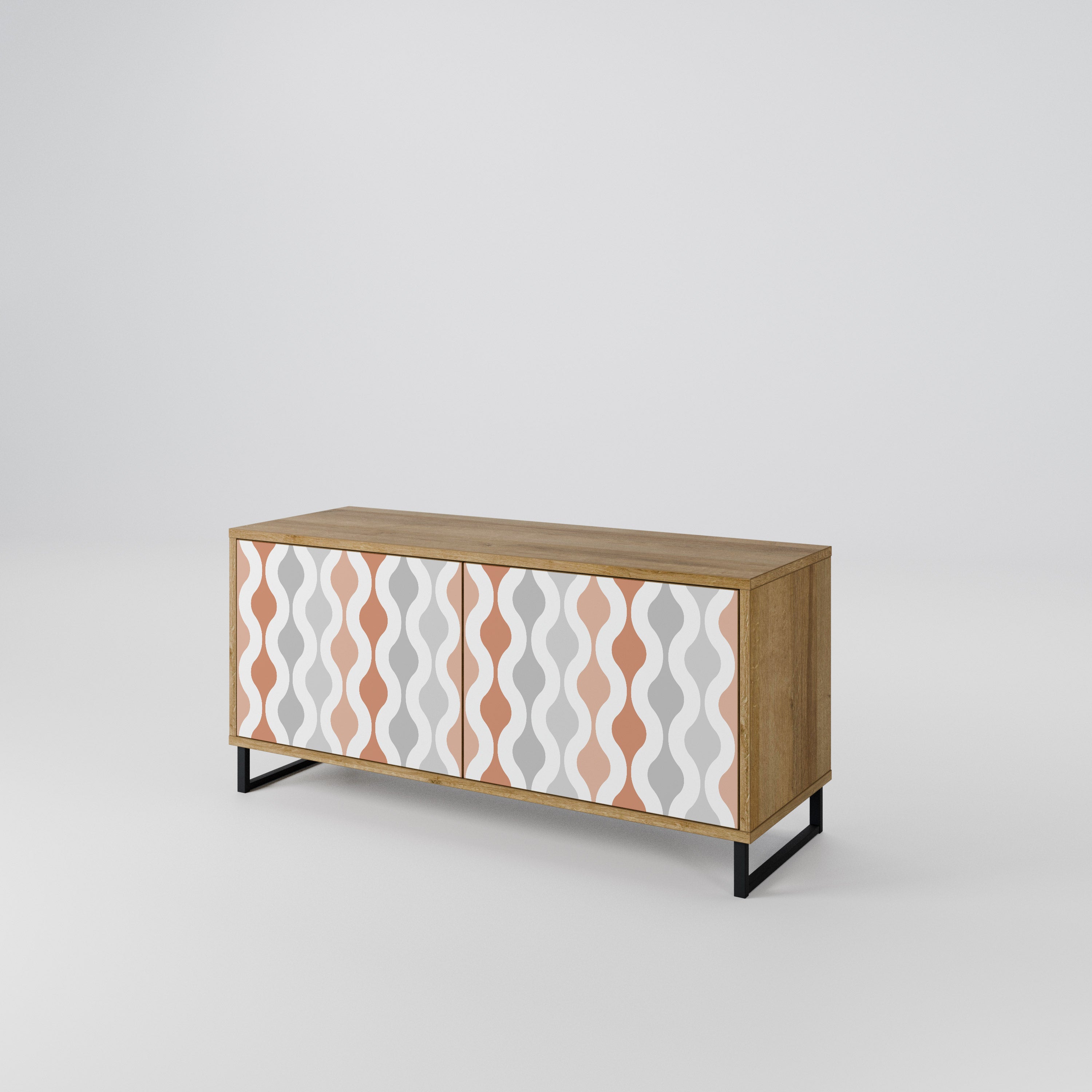 HAZY NOSTALGIA Kompakt TV-bänk med 2 dörrar