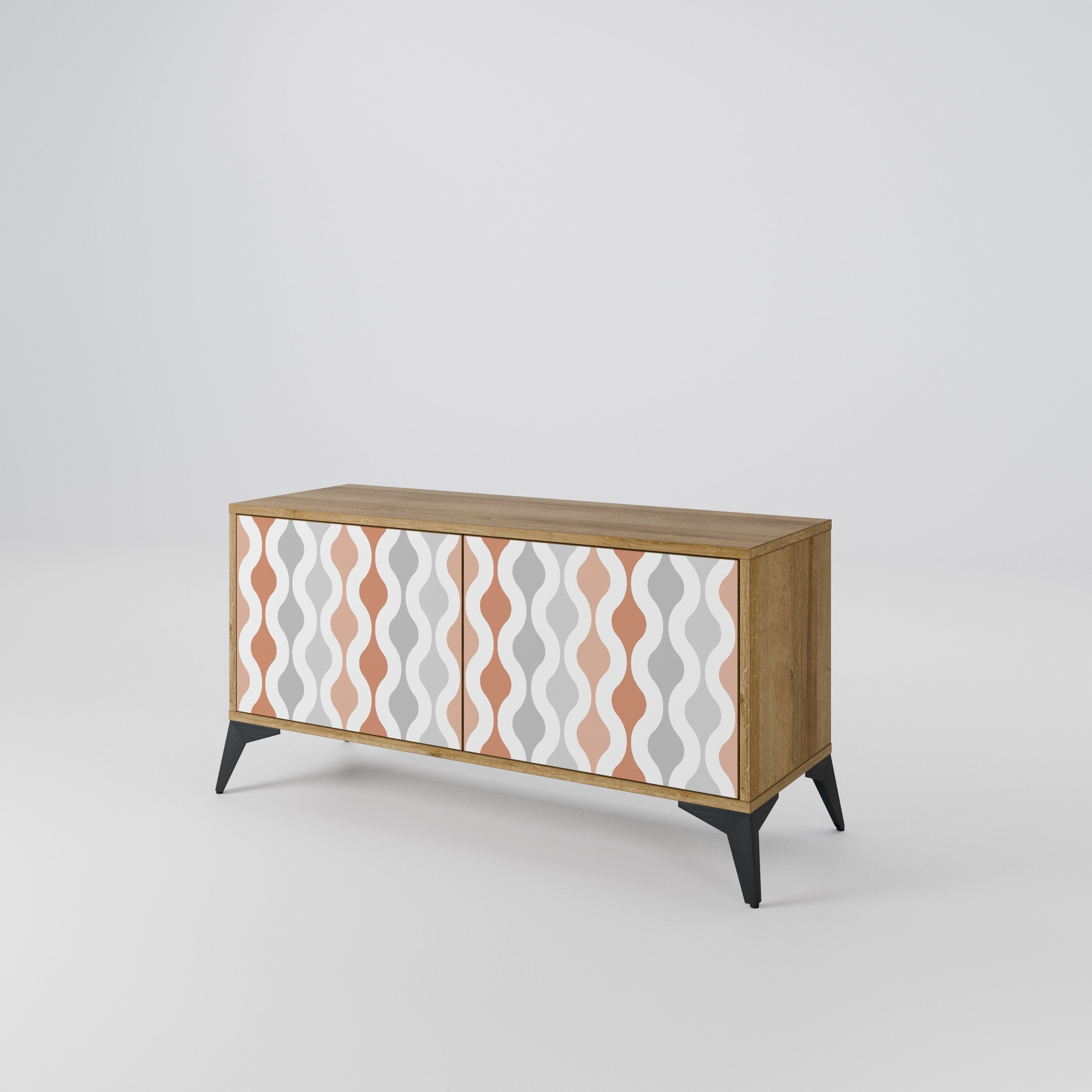 HAZY NOSTALGIA Kompakt TV-bänk med 2 dörrar