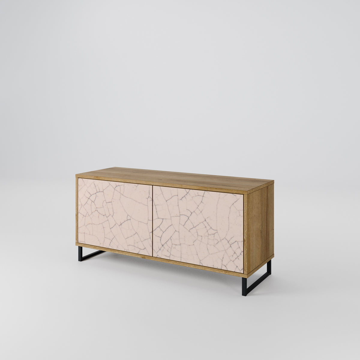 CERAMIC TEXTURE Kompakt TV-bänk med 2 dörrar