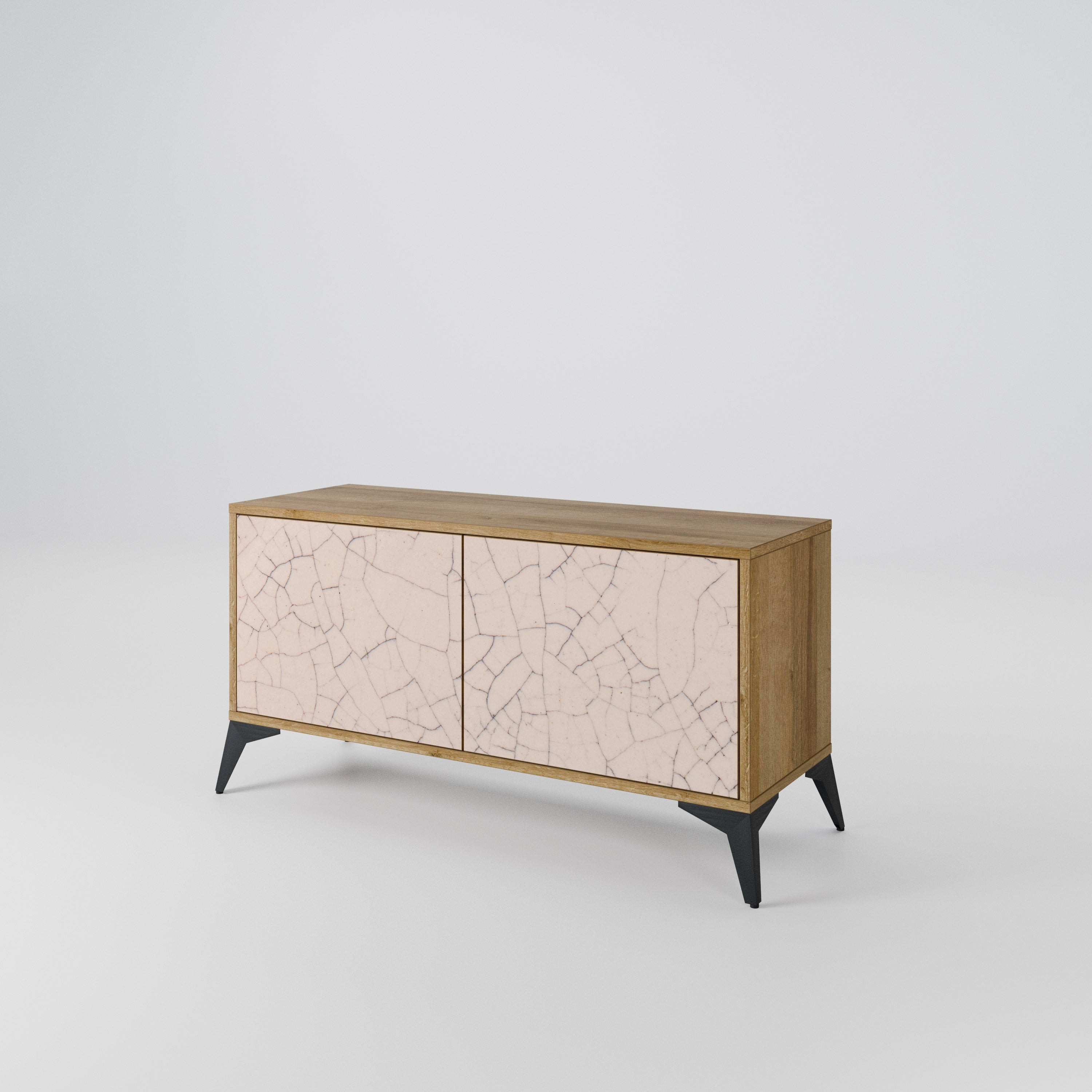 CERAMIC TEXTURE Kompakt TV-bänk med 2 dörrar