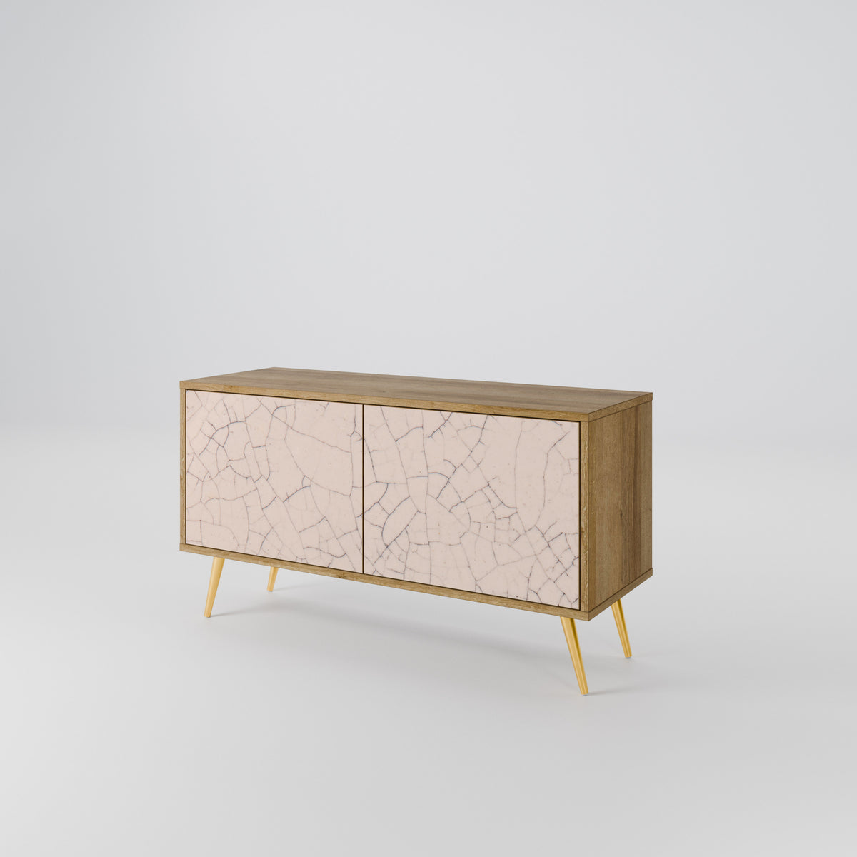 CERAMIC TEXTURE Kompakt TV-bänk med 2 dörrar