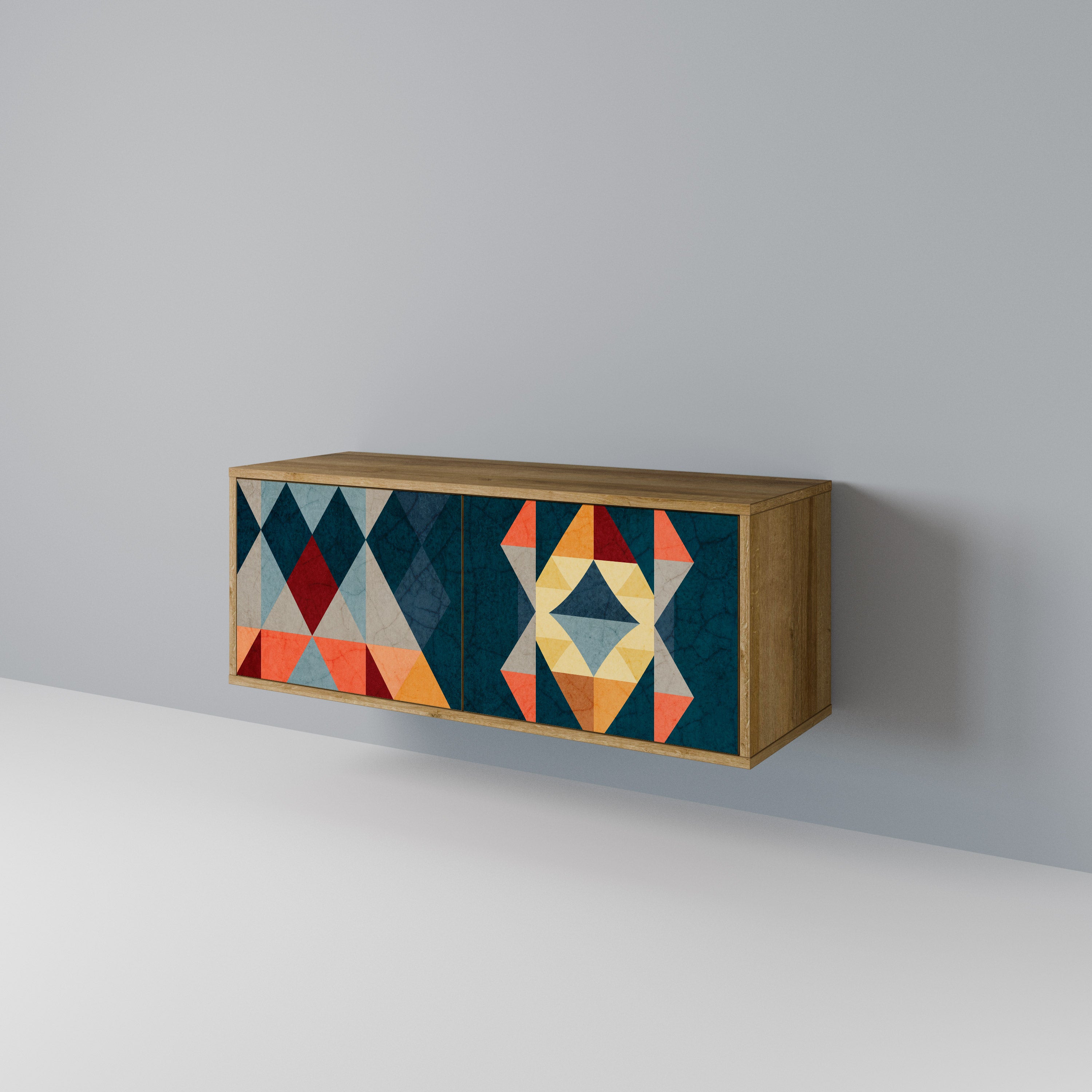 CRACKED ILLUSION Kompakt TV-bänk med 2 dörrar