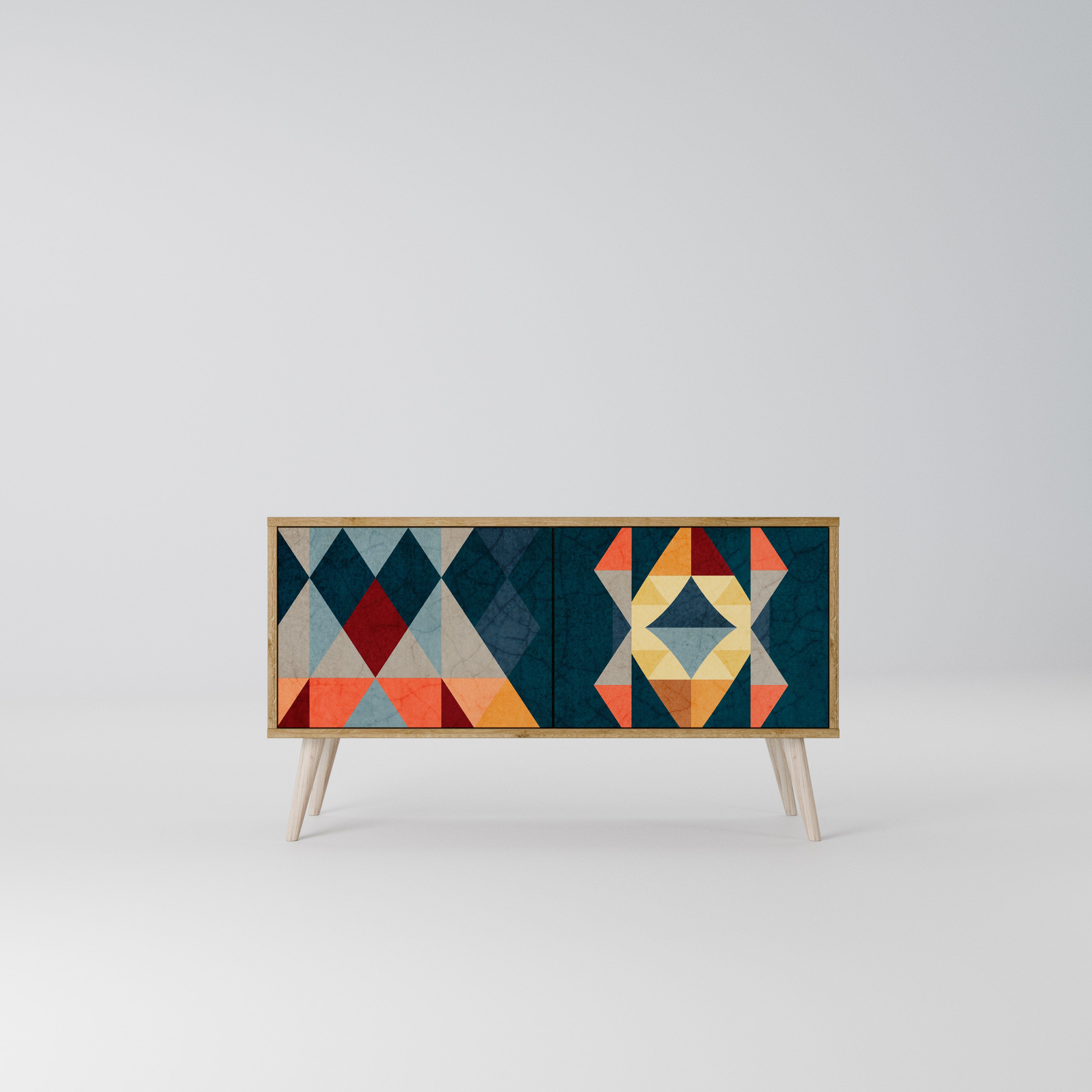 CRACKED ILLUSION Móvel de TV Compacto de 2 Portas