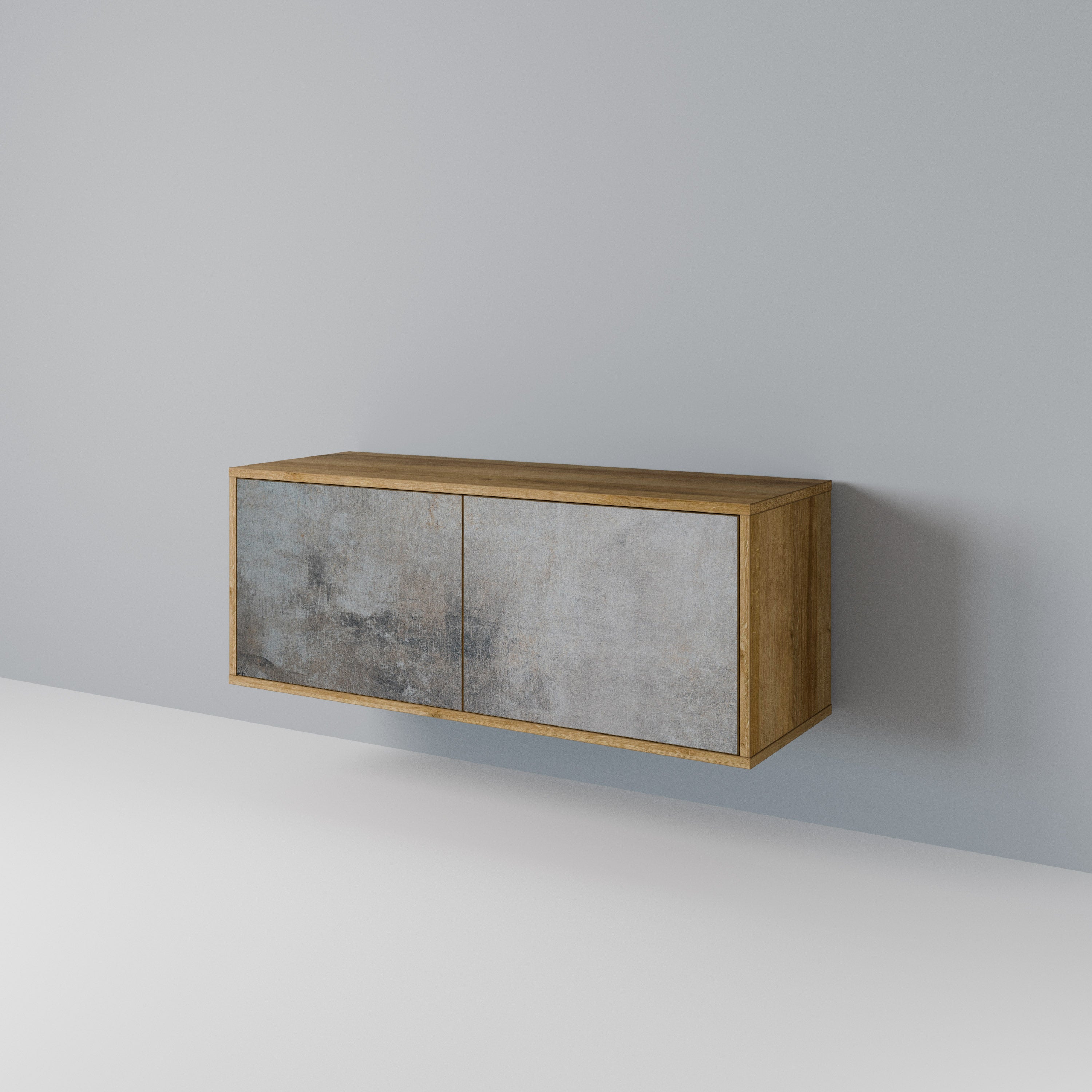 CONCRETE WALL Συμπαγές έπιπλο τηλεόρασης 2-θυρών