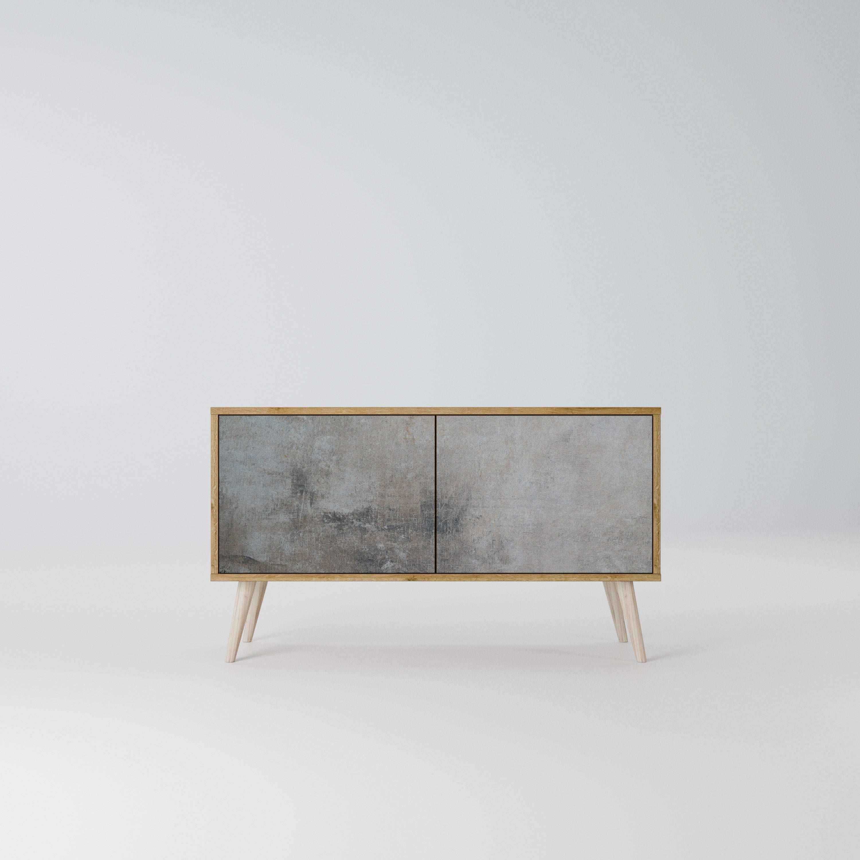 CONCRETE WALL Móvel de TV Compacto de 2 Portas