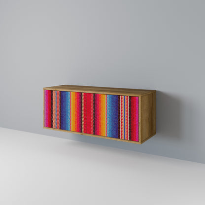 ETHNIC MEXICAN Mueble de TV Compacto de 2 puertas
