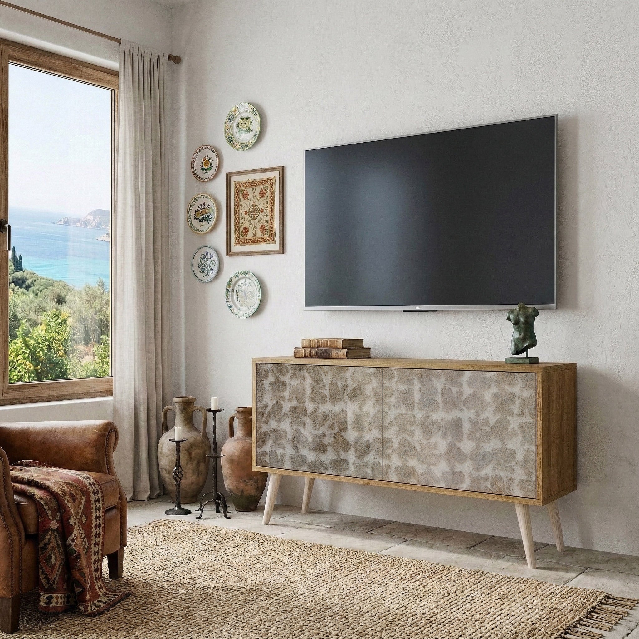 SLIGHTLY BLURRED Móvel de TV Compacto de 2 Portas