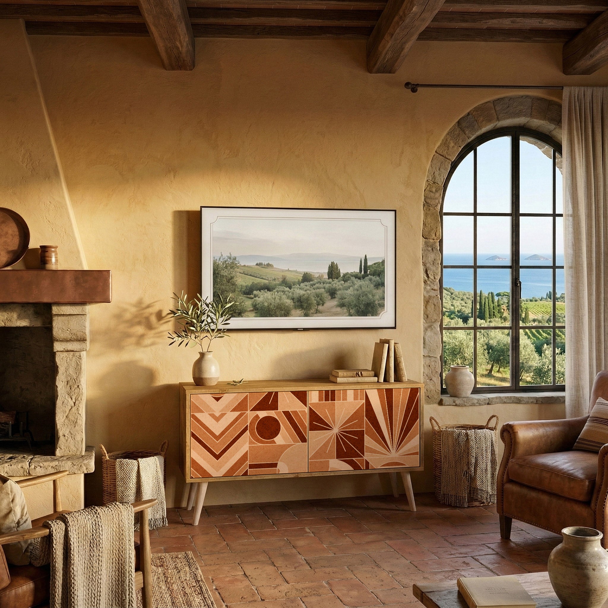 PRISM MOSAIC Móvel de TV Compacto de 2 Portas