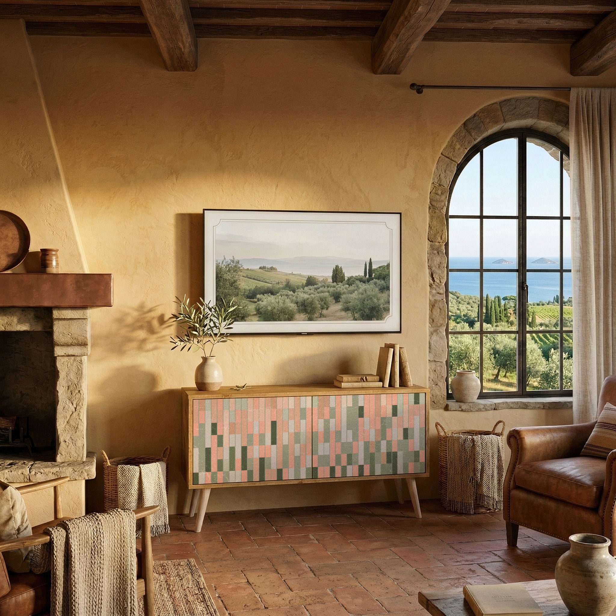 BUILDING THE FUTURE Móvel de TV Compacto de 2 Portas