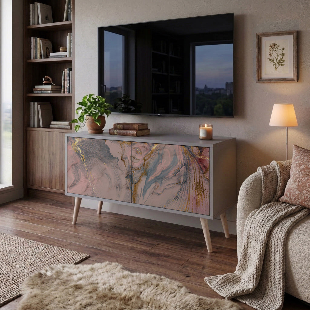 GILDED SWIRLS Mobile TV Compatto a 2 Ante