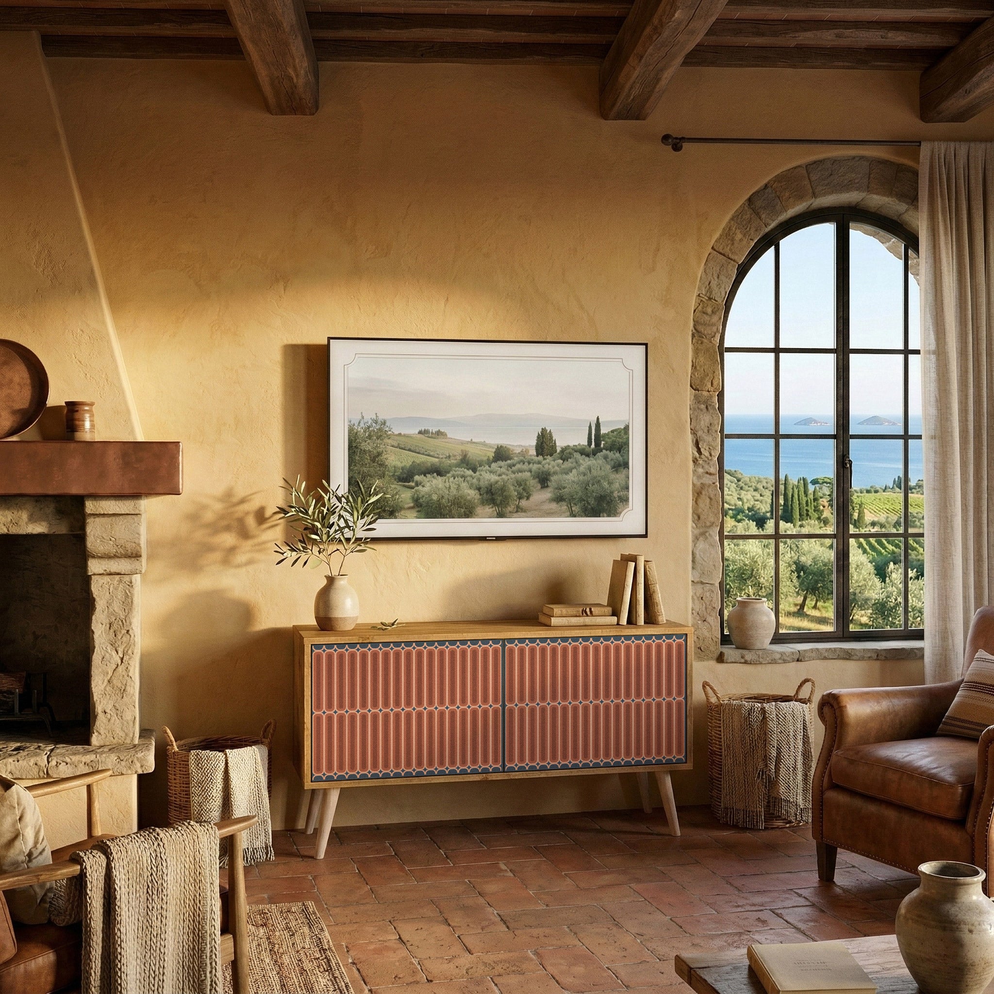 HYPNOTIC GATE Móvel de TV Compacto de 2 Portas