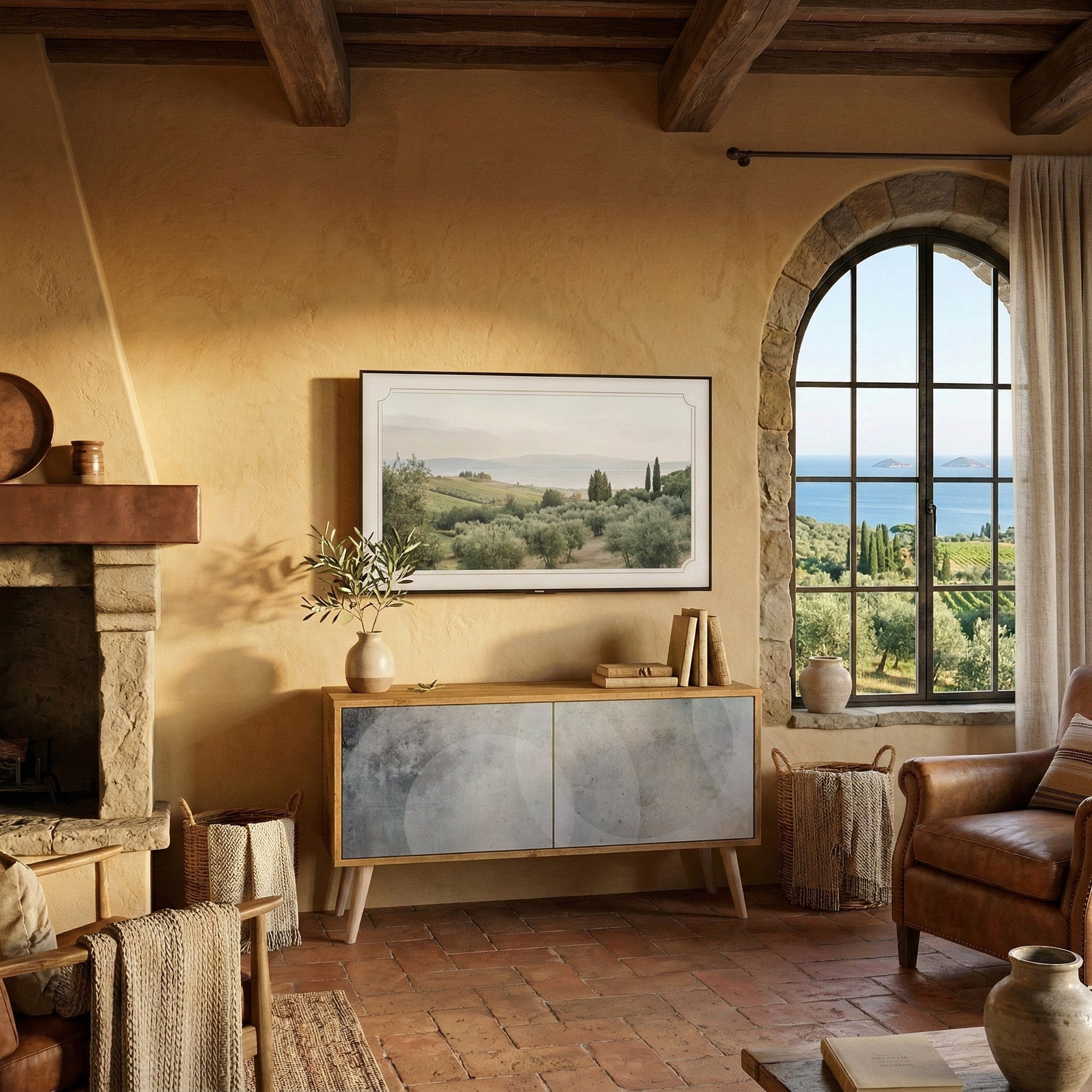 MUTED ARC Móvel de TV Compacto de 2 Portas