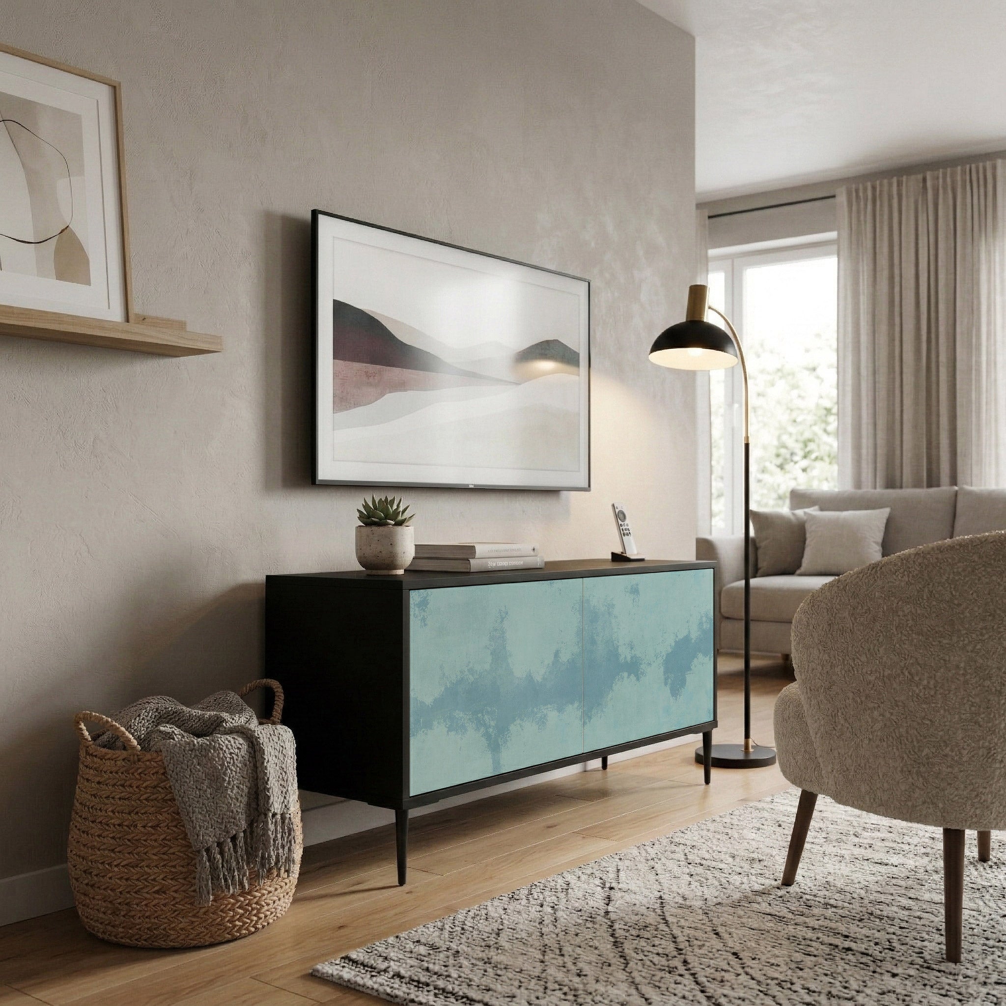 SKY WASH Kompaktes 2-türiges TV-Lowboard