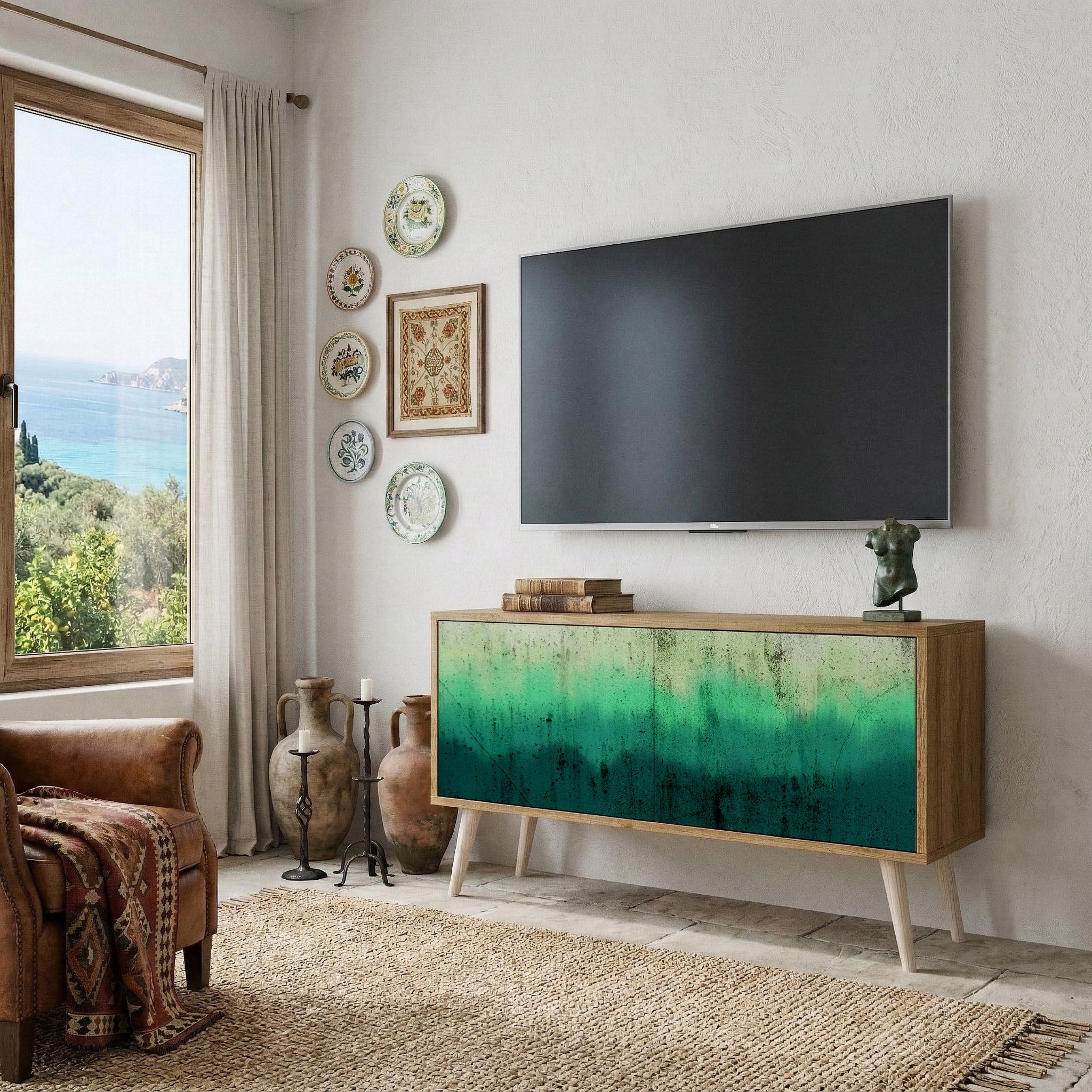 NORTHERN LIGHTS Móvel de TV Compacto de 2 Portas