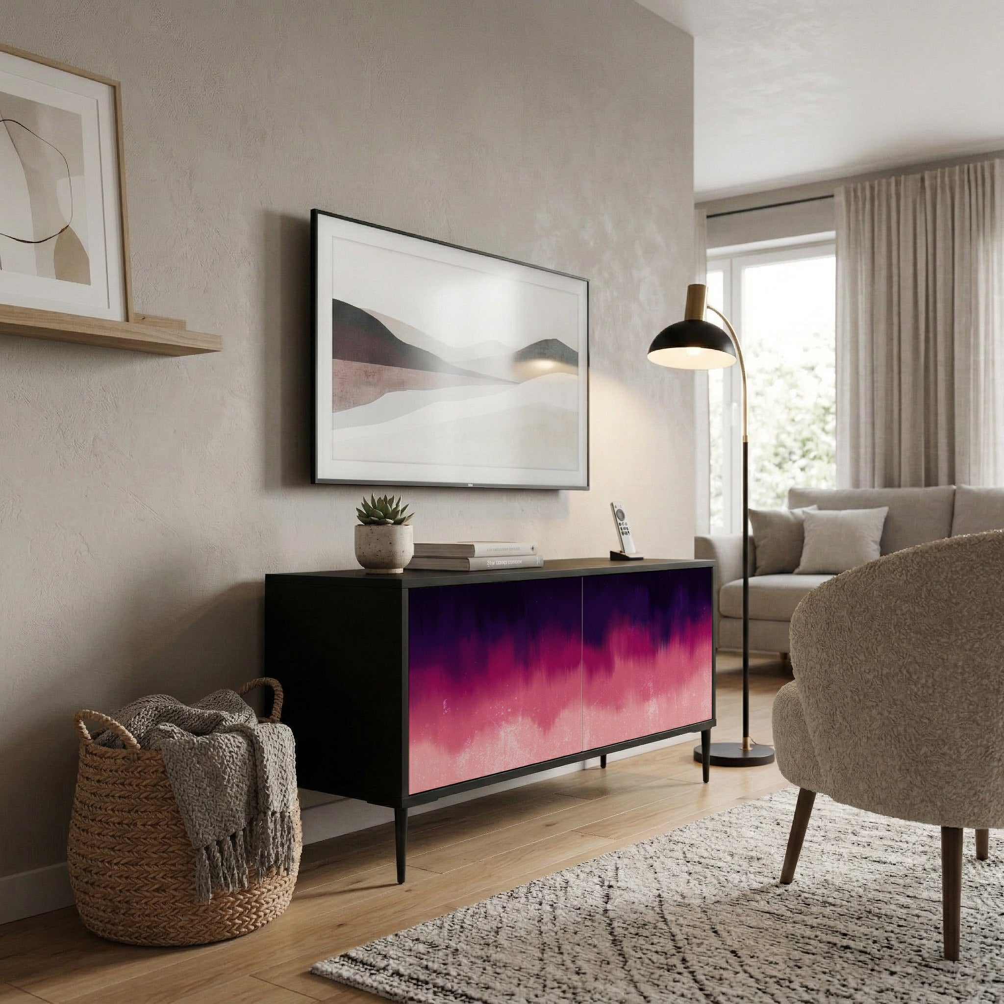 AURORA BOREALIS Compact 2-Door TV Cabinet