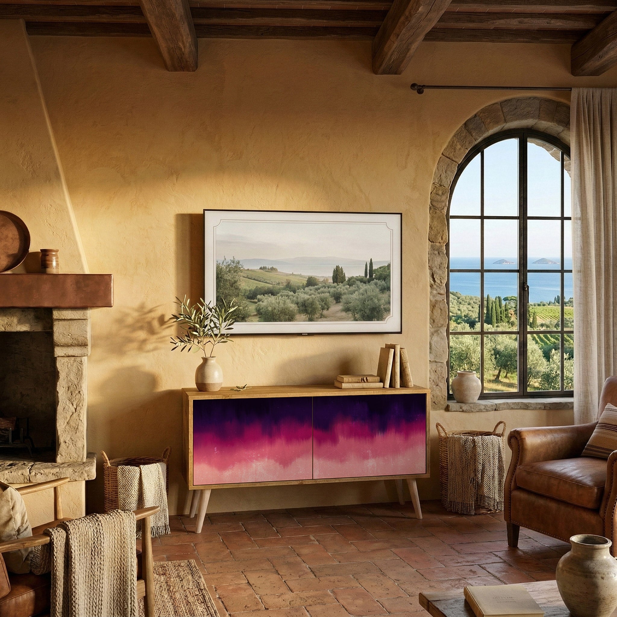 AURORA BOREALIS Móvel de TV Compacto de 2 Portas