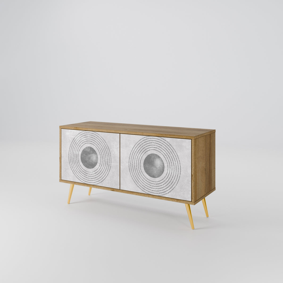 SOLID CIRCLES Mobile TV Compatto a 2 Ante