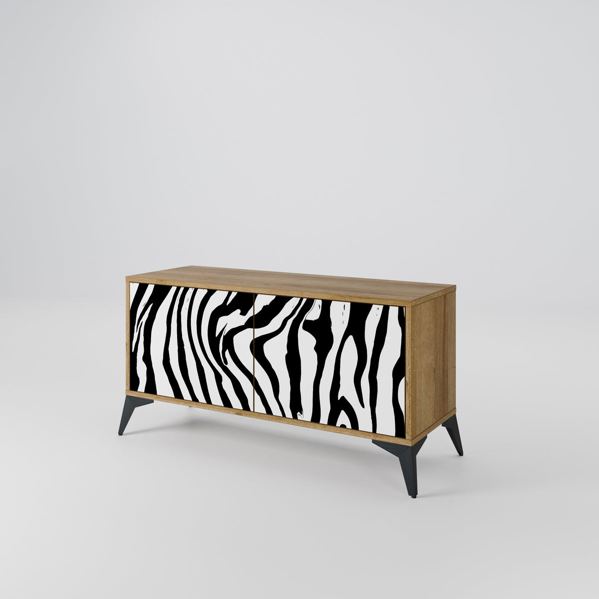 SPLENDID ZEBRA Kompakt TV-bänk med 2 dörrar