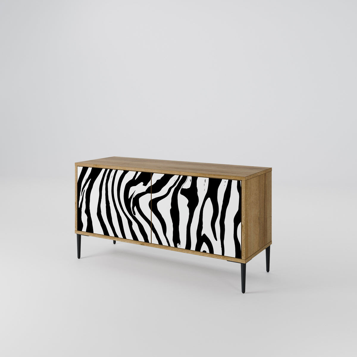 SPLENDID ZEBRA Kompakt TV-bänk med 2 dörrar