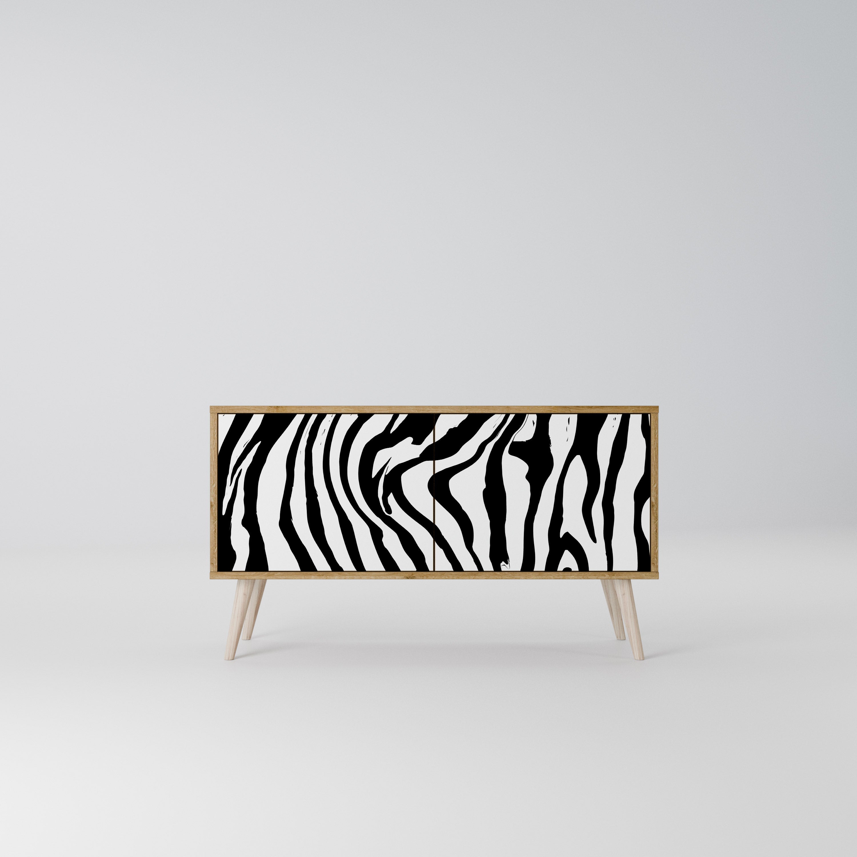 SPLENDID ZEBRA Móvel de TV Compacto de 2 Portas