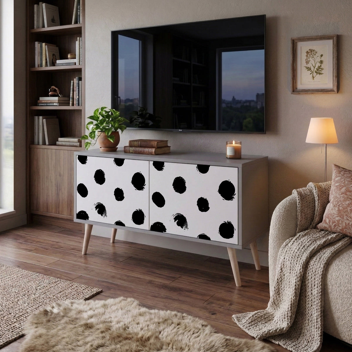 SLIPPING MINUTES Mueble de TV Compacto de 2 puertas