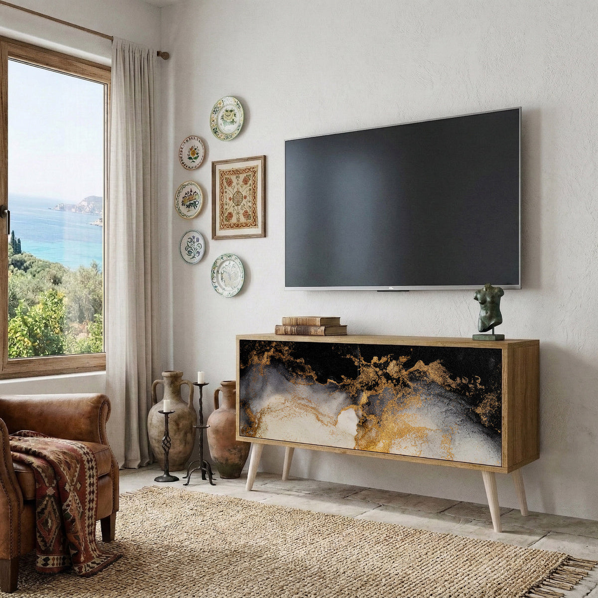 MARBLE OF TOMMORROW Mobile TV Compatto a 2 Ante