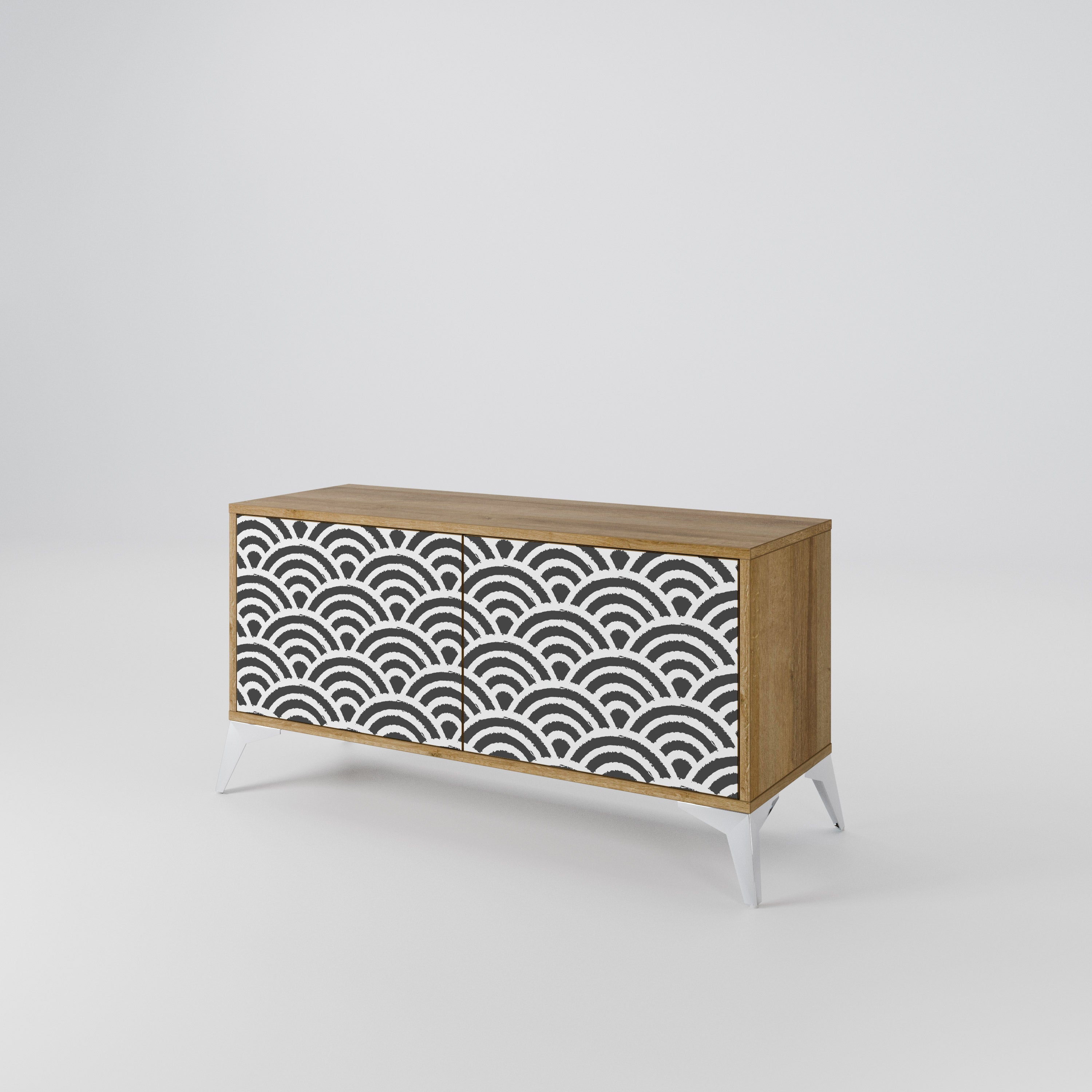 GLOOMY HOST Compact 2-Door TV Cabinet