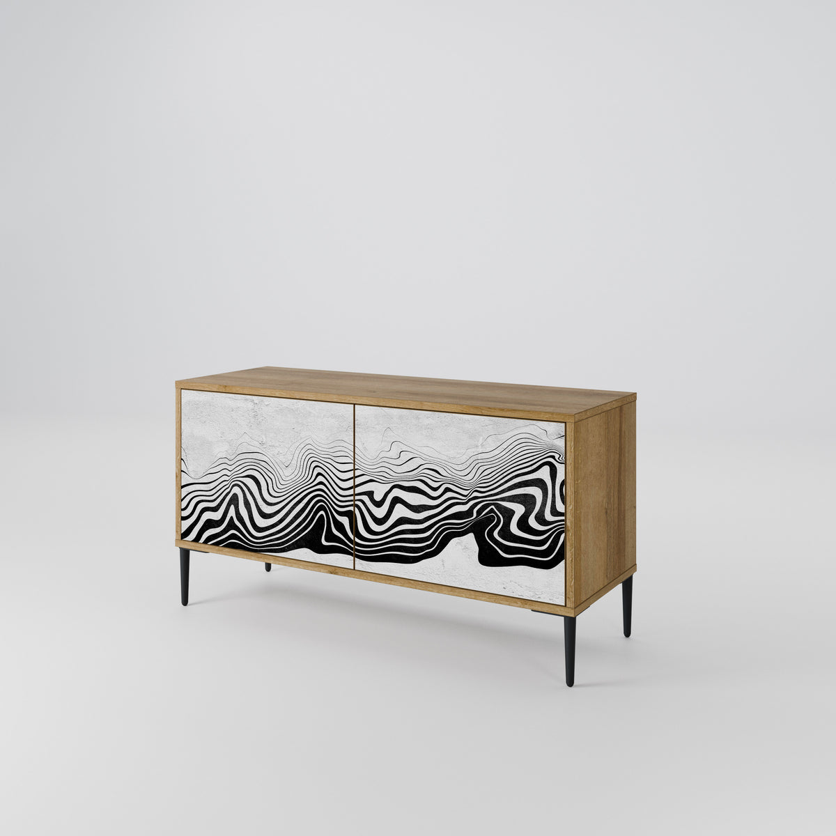 MONOCHROME MIRAGE Compact 2-Door TV Cabinet