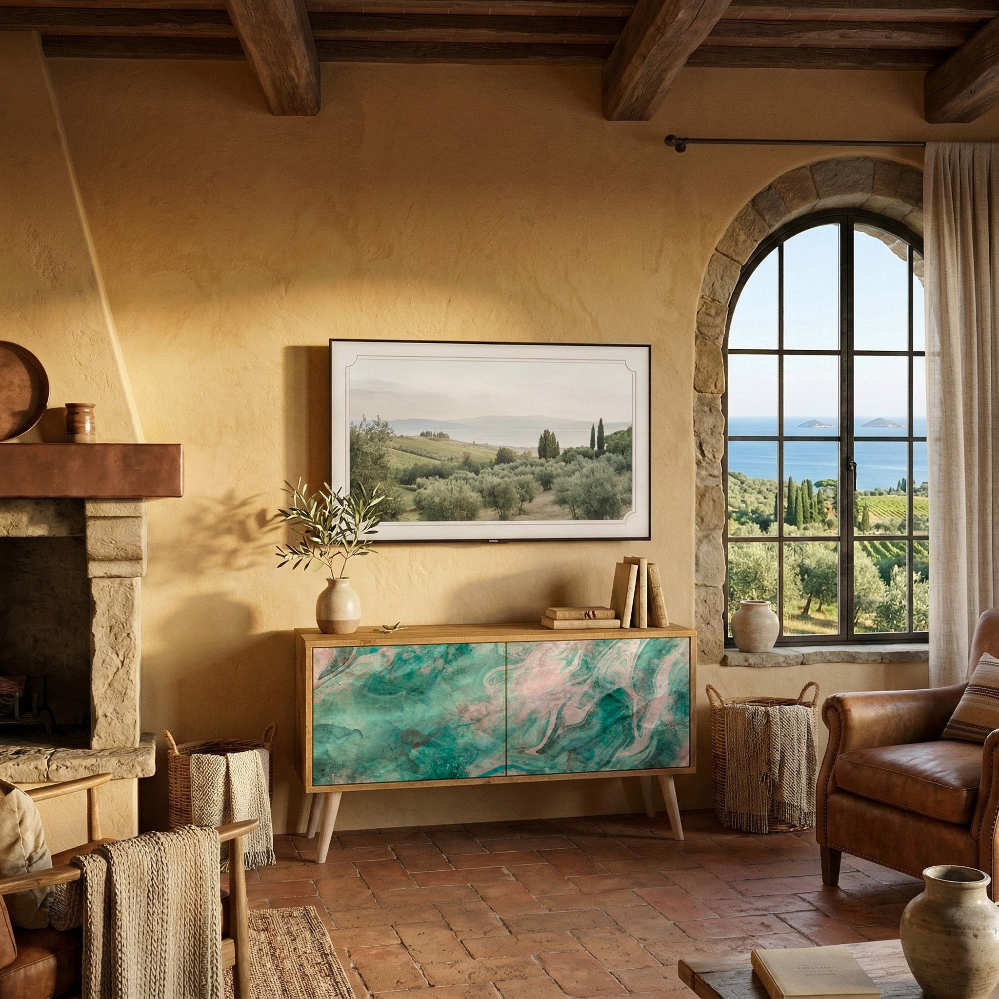 ABSTRACT ALCHEMY Kompaktes 2-türiges TV-Lowboard