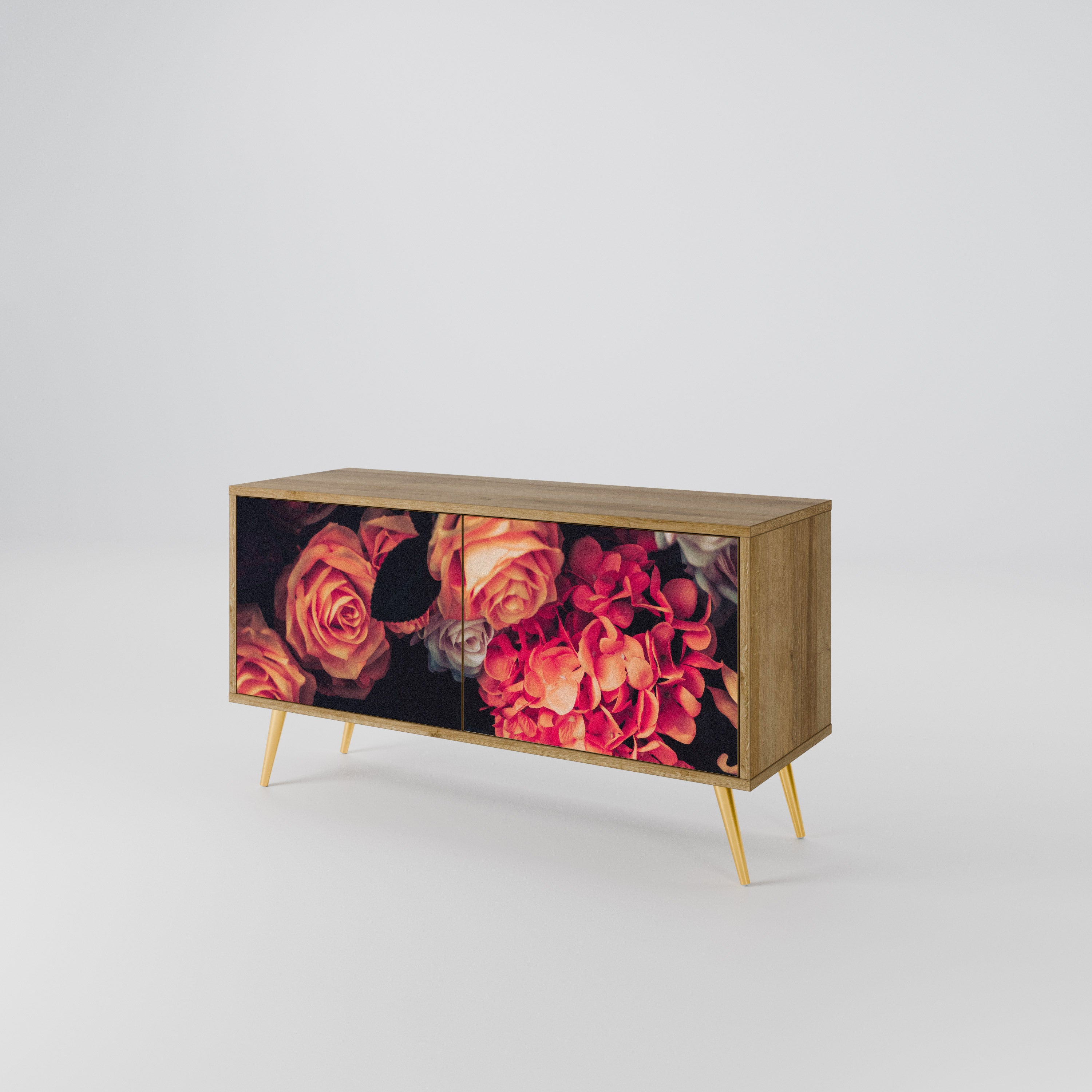 NEVERENDING BLOOM Compact 2-Door TV Cabinet