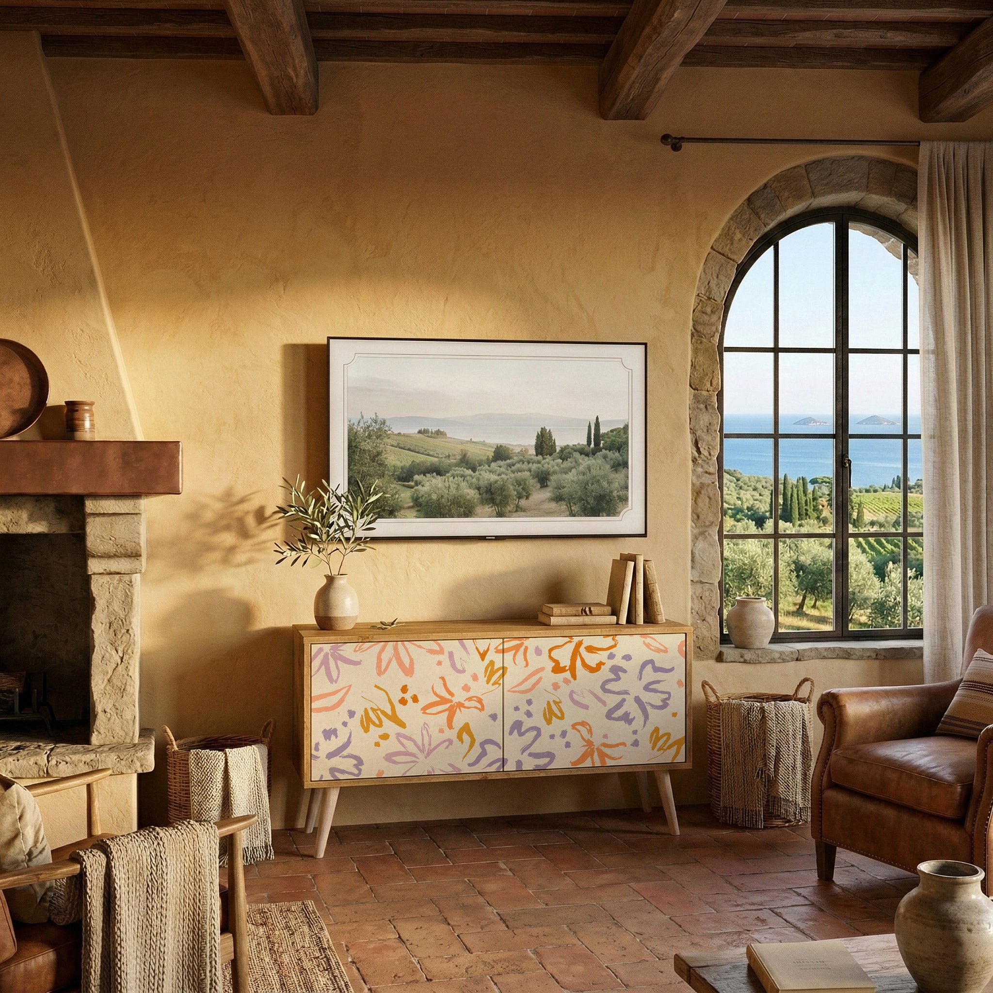 SPRING WHIMSY Kompaktes 2-türiges TV-Lowboard