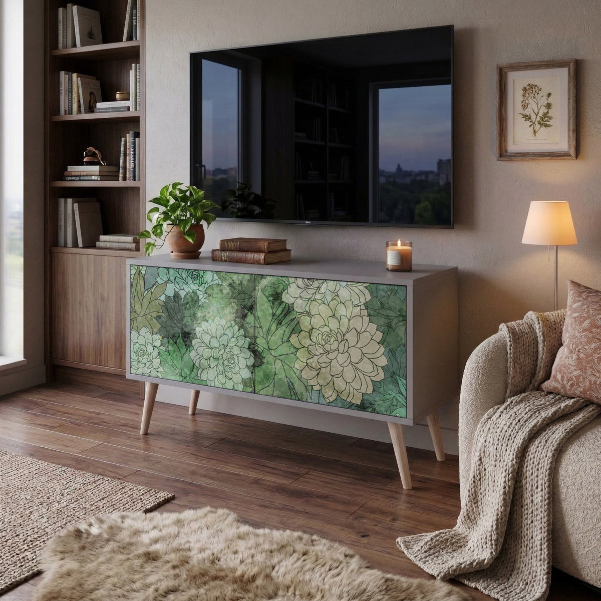 SUCCULENT CLUSTER Mobile TV Compatto a 2 Ante