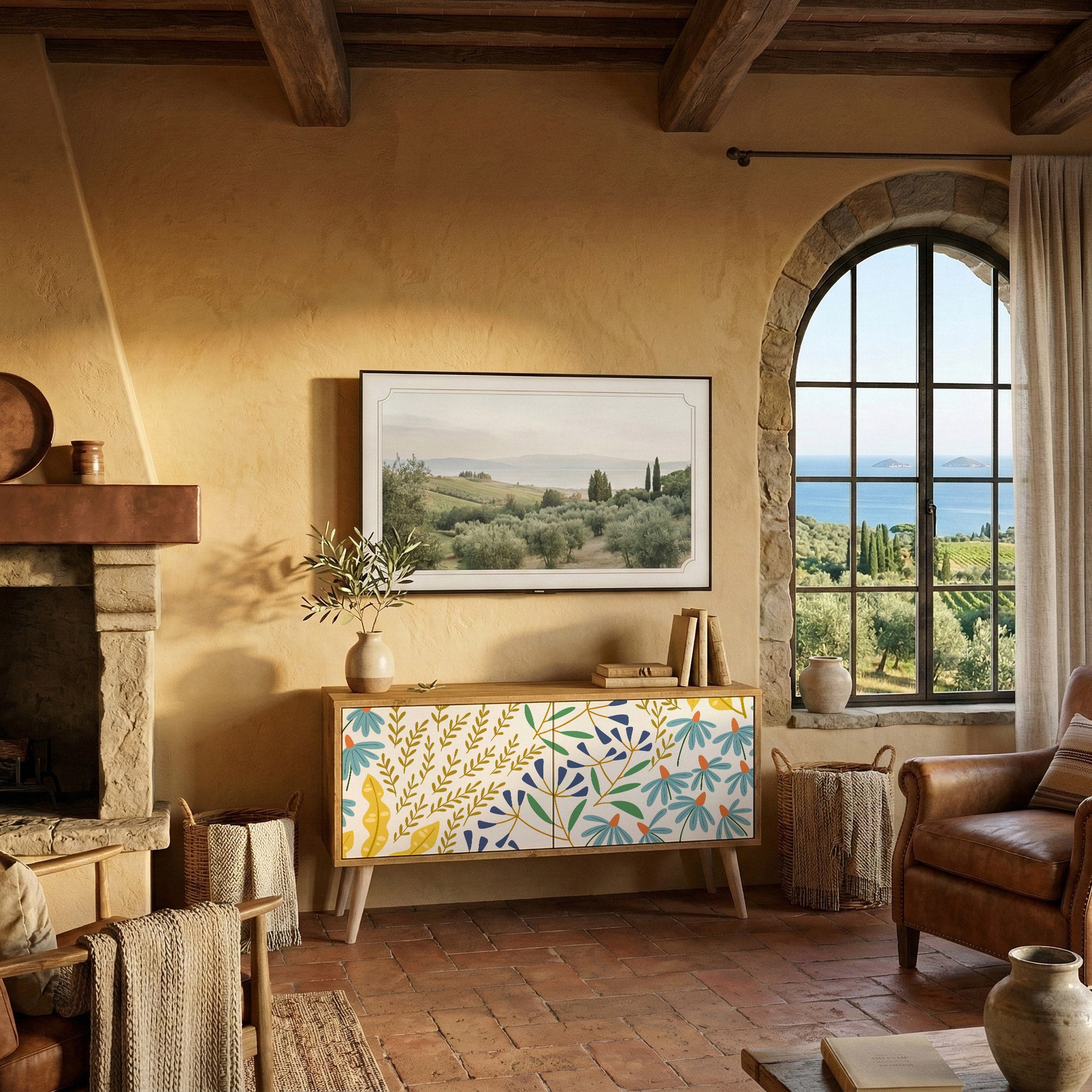 HELLO SPRING Kompaktes 2-türiges TV-Lowboard