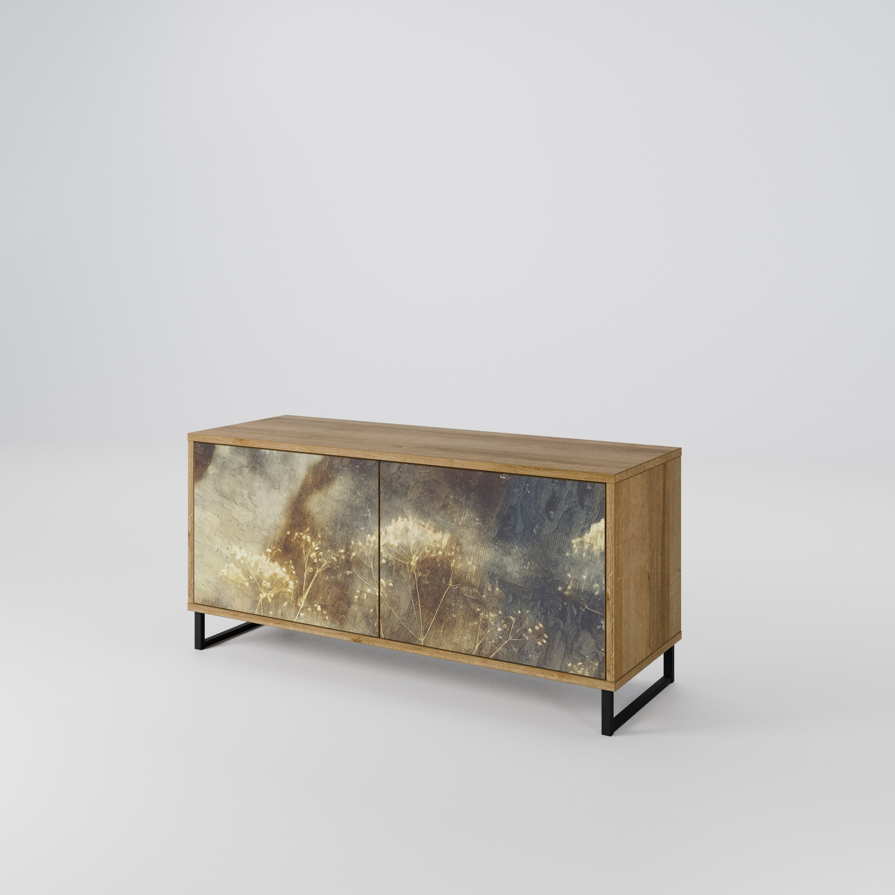 GENTLE POWER Compact 2-Door TV Cabinet