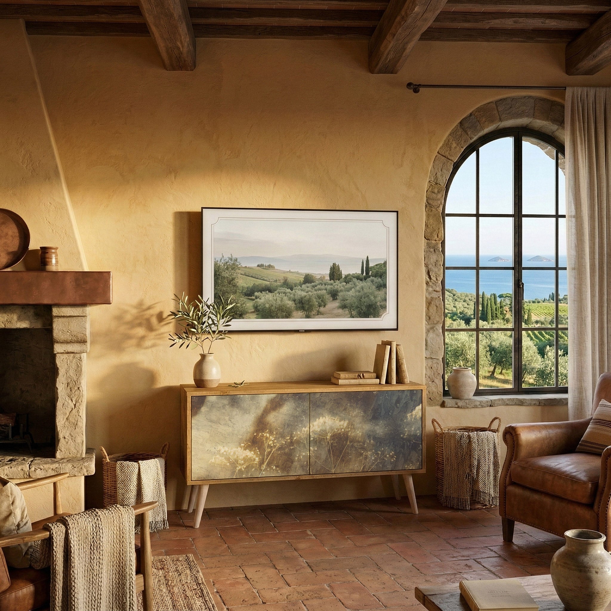 GENTLE POWER Móvel de TV Compacto de 2 Portas