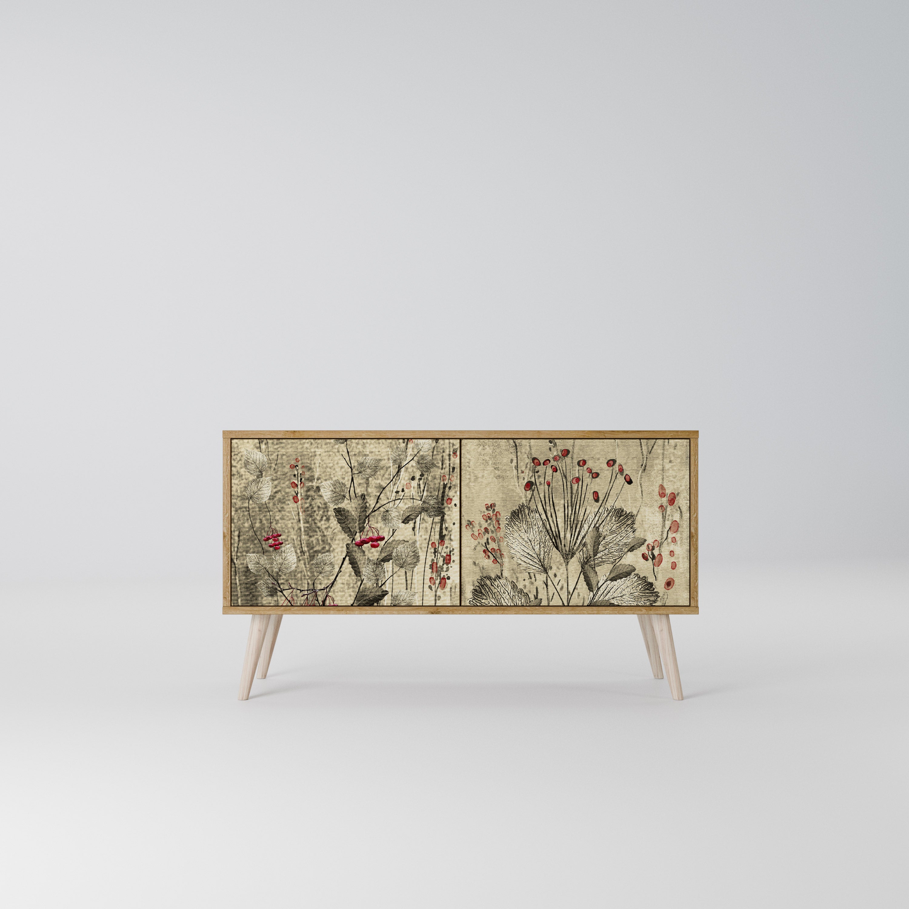 HERBAL GRACE Móvel de TV Compacto de 2 Portas