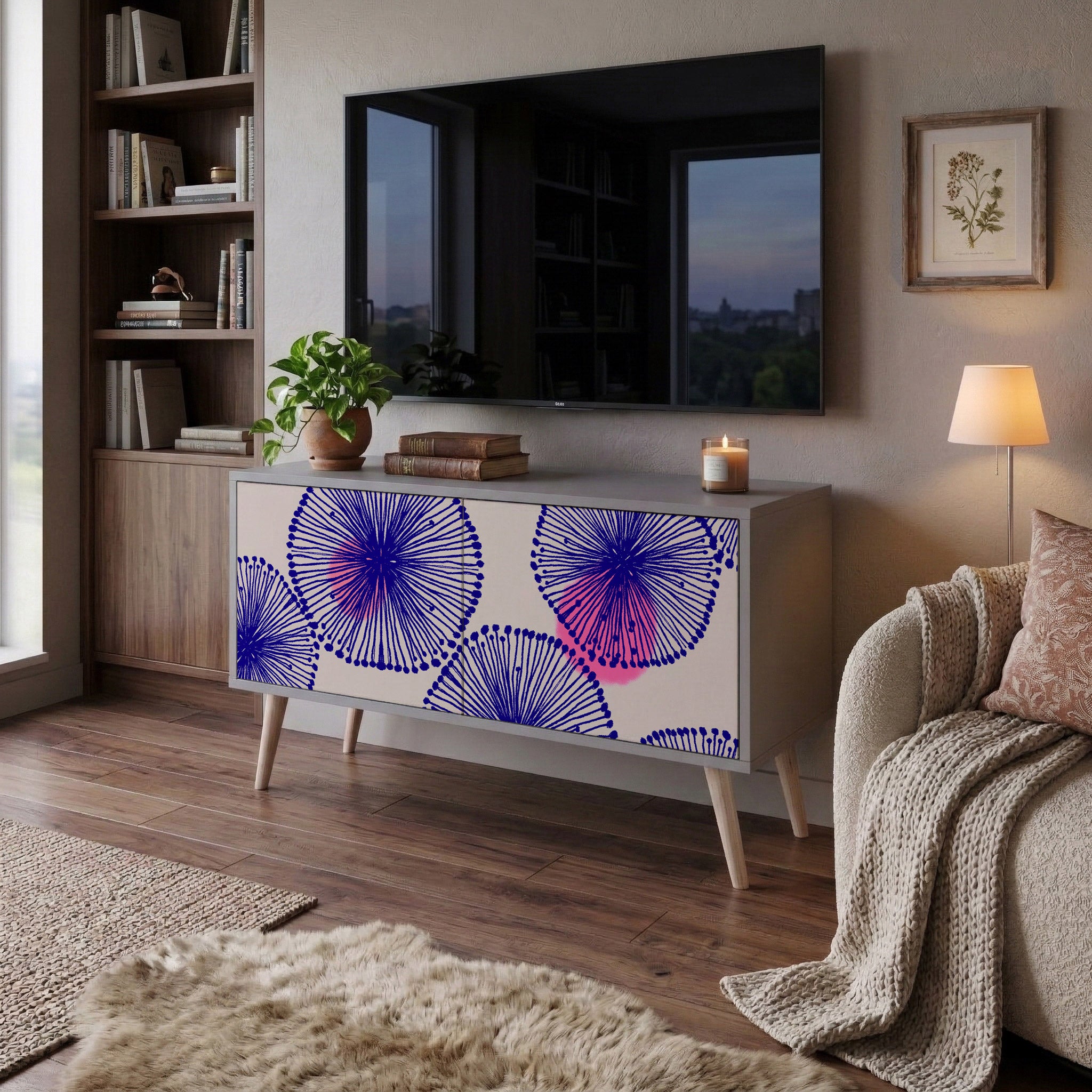 MAGIC NATURE Móvel de TV Compacto de 2 Portas