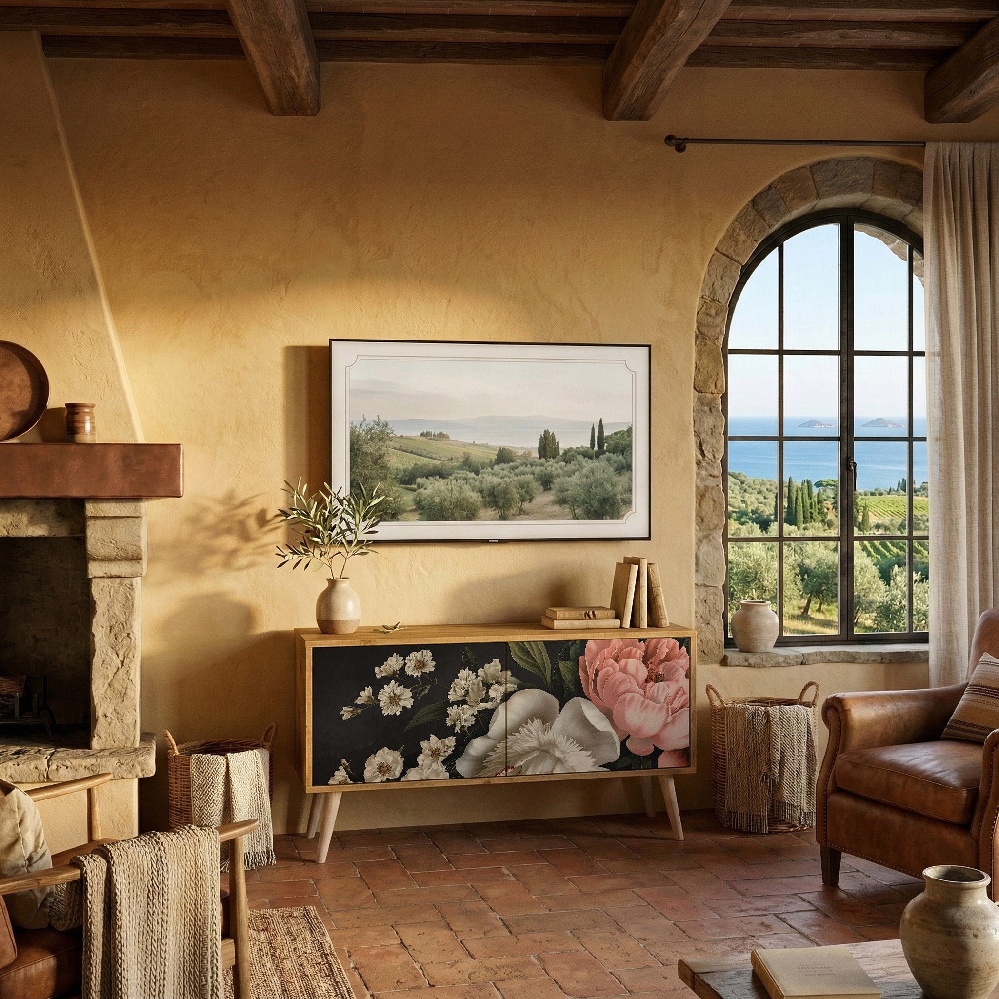 LUSH ELEGANCE Móvel de TV Compacto de 2 Portas