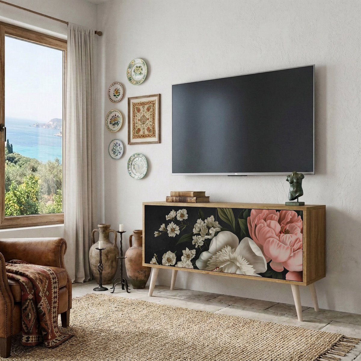 LUSH ELEGANCE Kompaktes 2-türiges TV-Lowboard