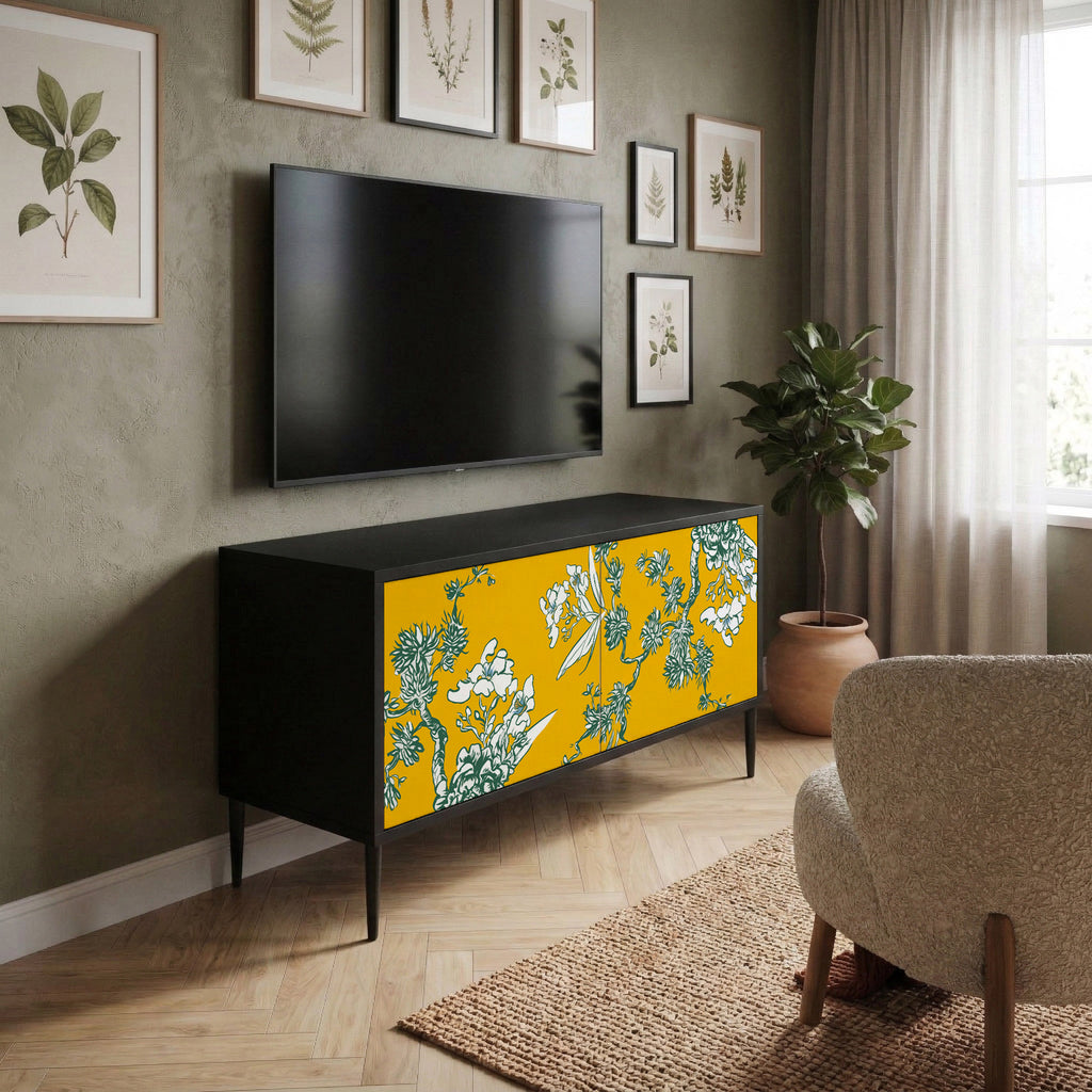 YELLOW CHINOISERIE Mobile TV Compatto a 2 Ante