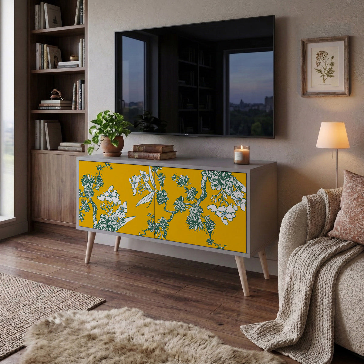 YELLOW CHINOISERIE Kompaktes 2-türiges TV-Lowboard