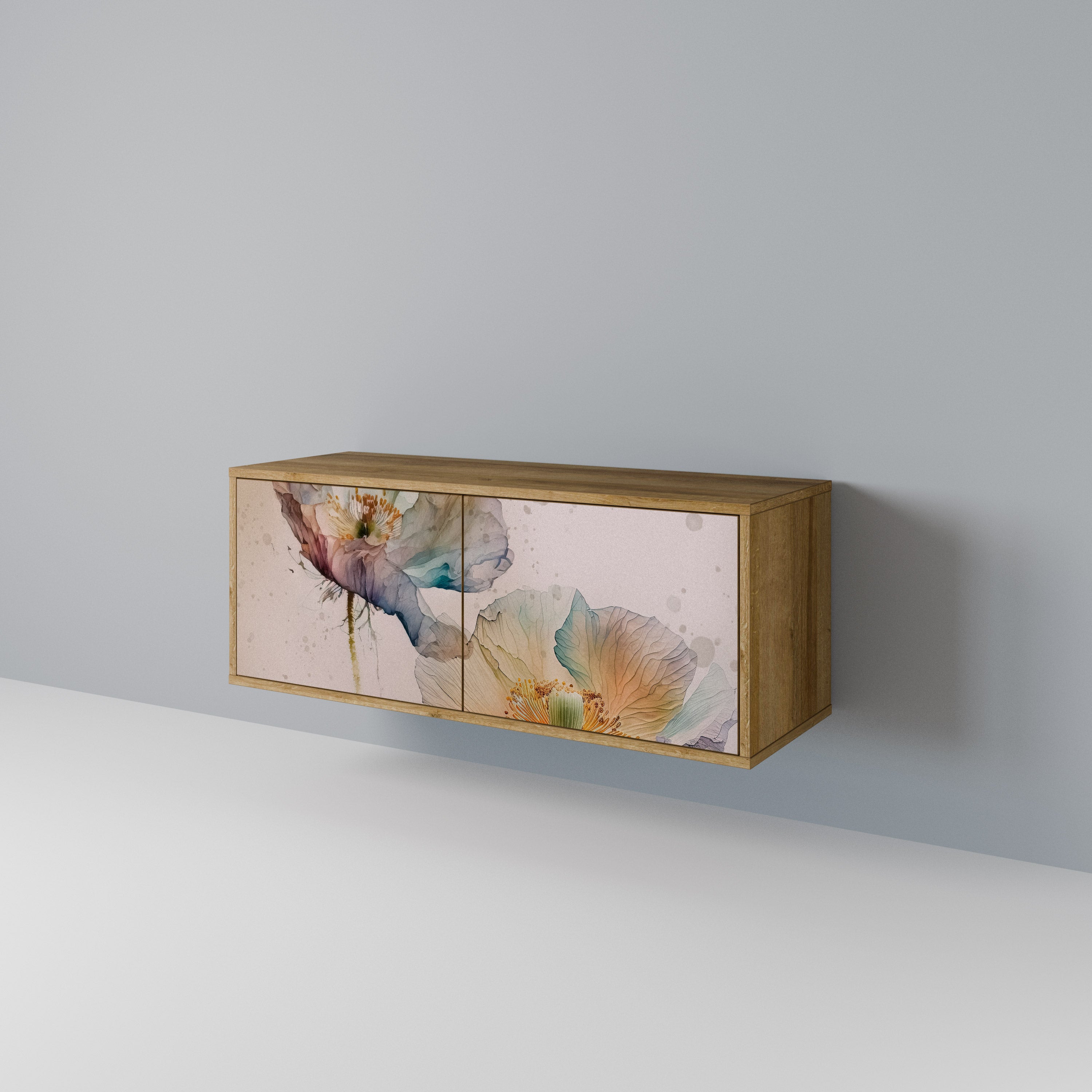 SOFTEN POPPY Compact 2-Door TV Cabinet