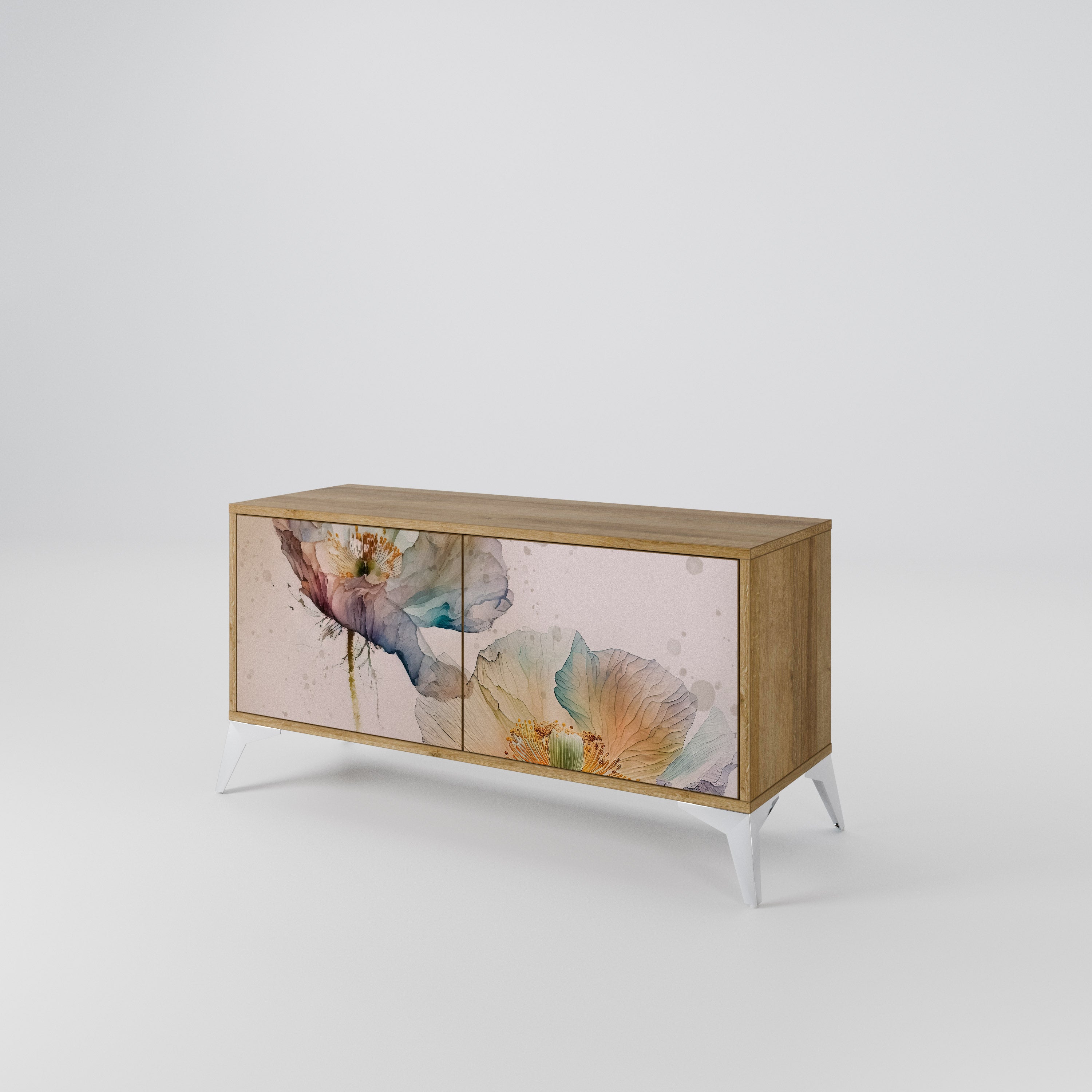 SOFTEN POPPY Compact 2-Door TV Cabinet