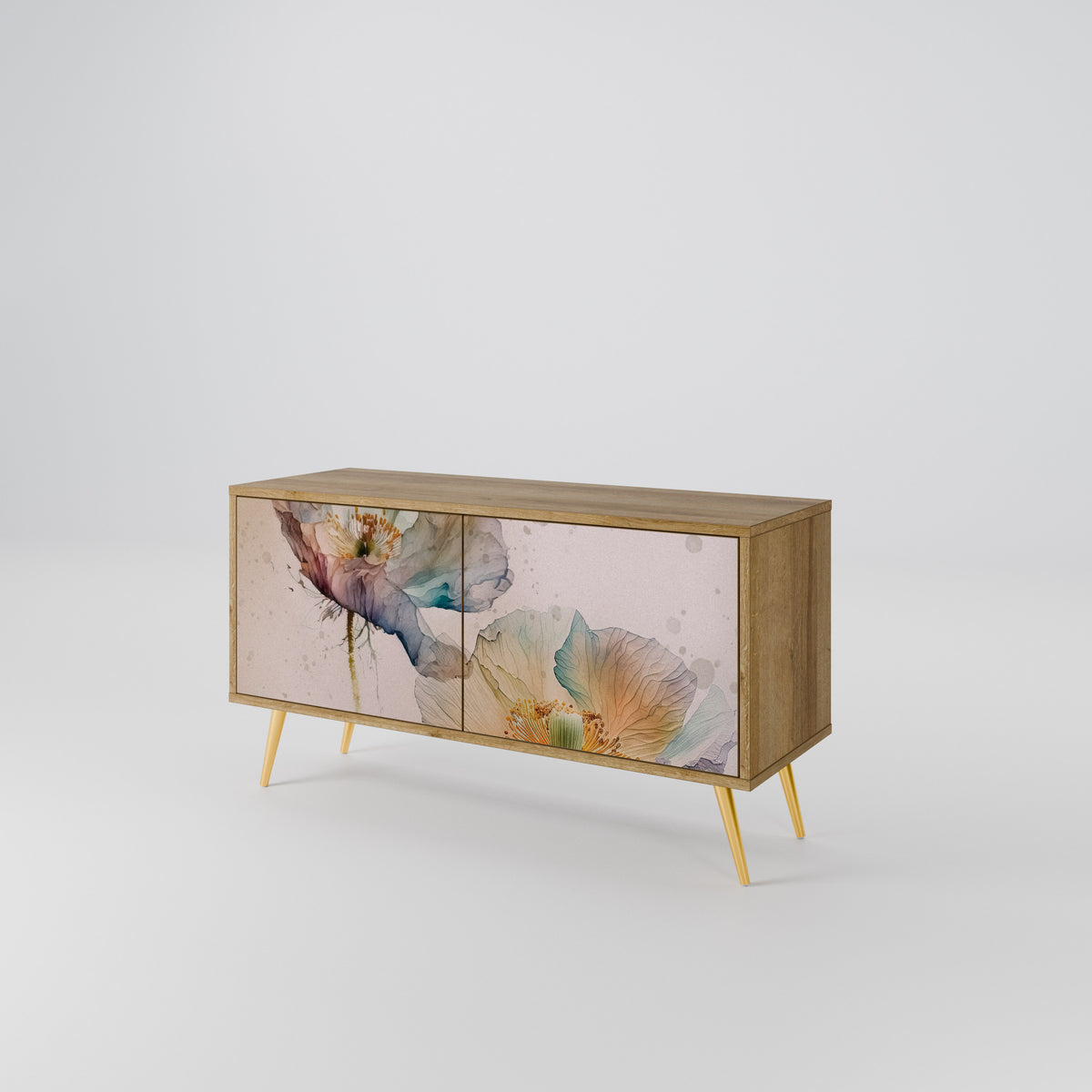 SOFTEN POPPY Compact 2-Door TV Cabinet