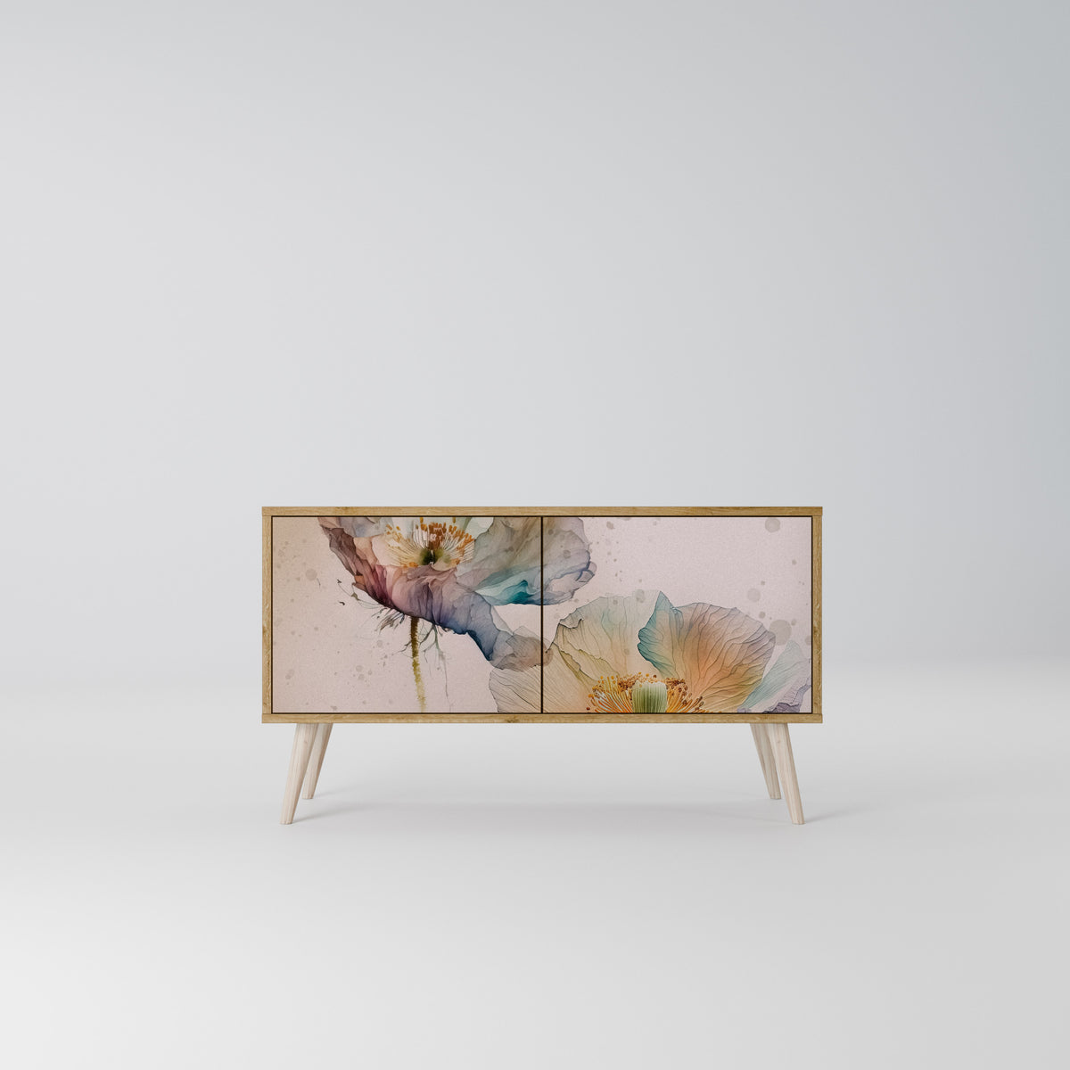 SOFTEN POPPY Compact 2-Door TV Cabinet